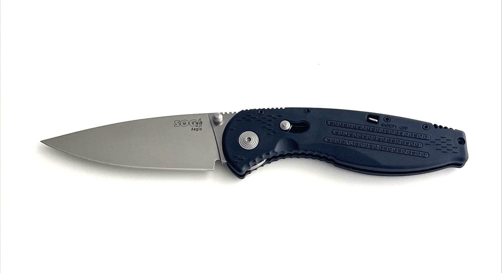 SOG AE-01 Aegis Folding Knife USA Early Version AUS-8 Missing Pocket Clip