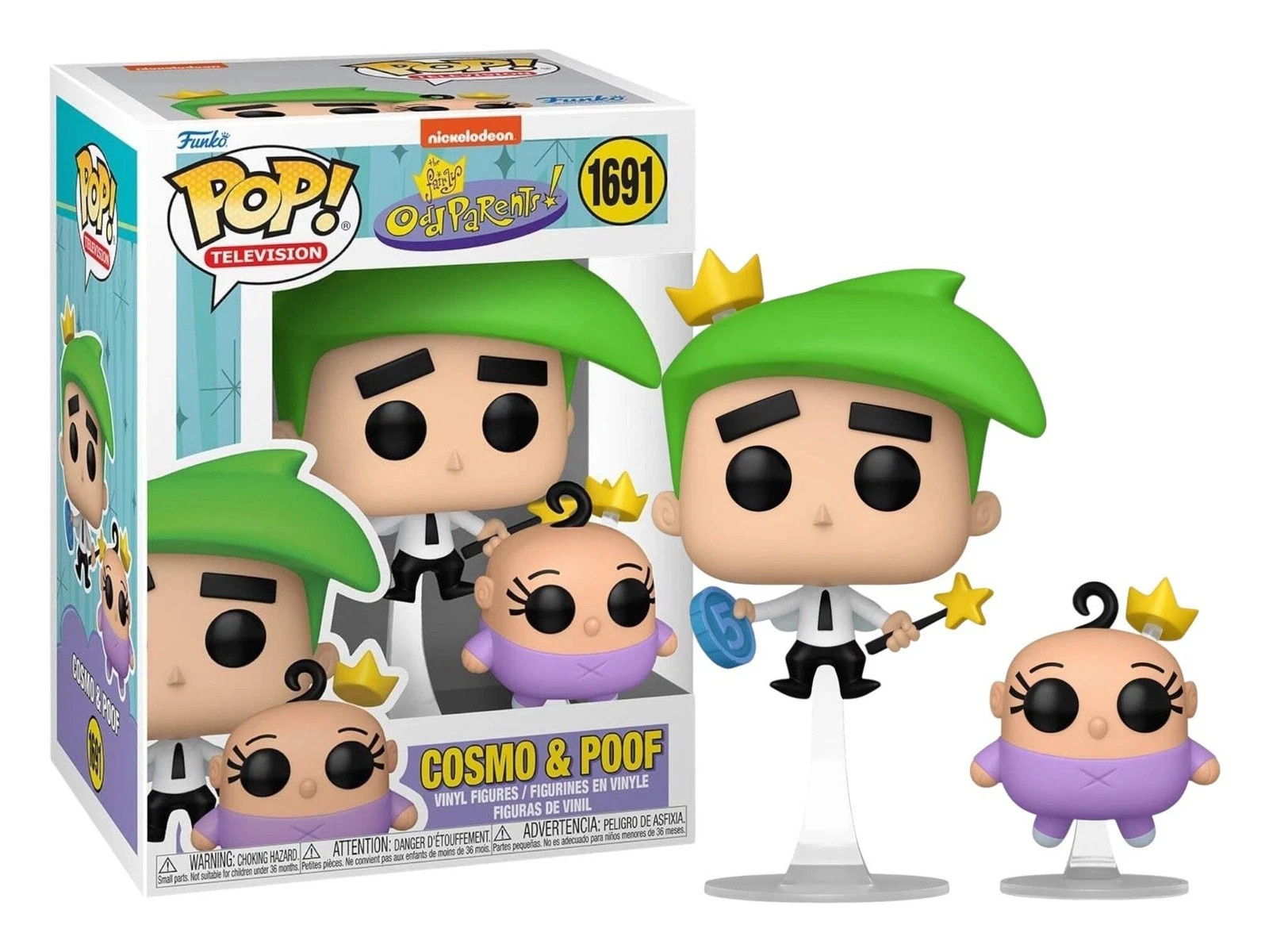 Funko Pop&Buddy:TV: Fairly Odd Parents - Cosmo and Poof Vinyl Figure #1691 83523