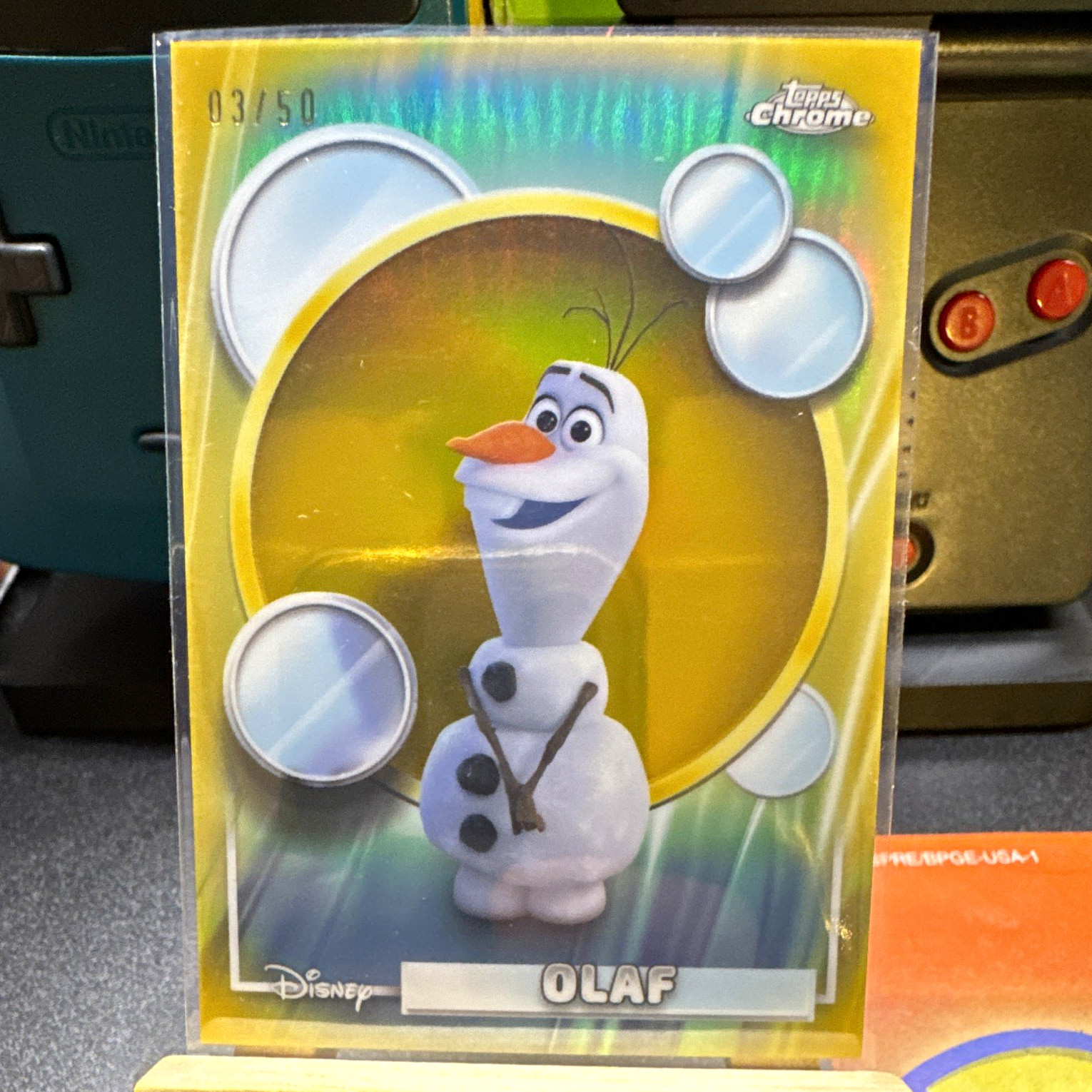 Topps 2026 Topps Chrome Disney Frozen Olaf #170 Serial Numbered 03/50