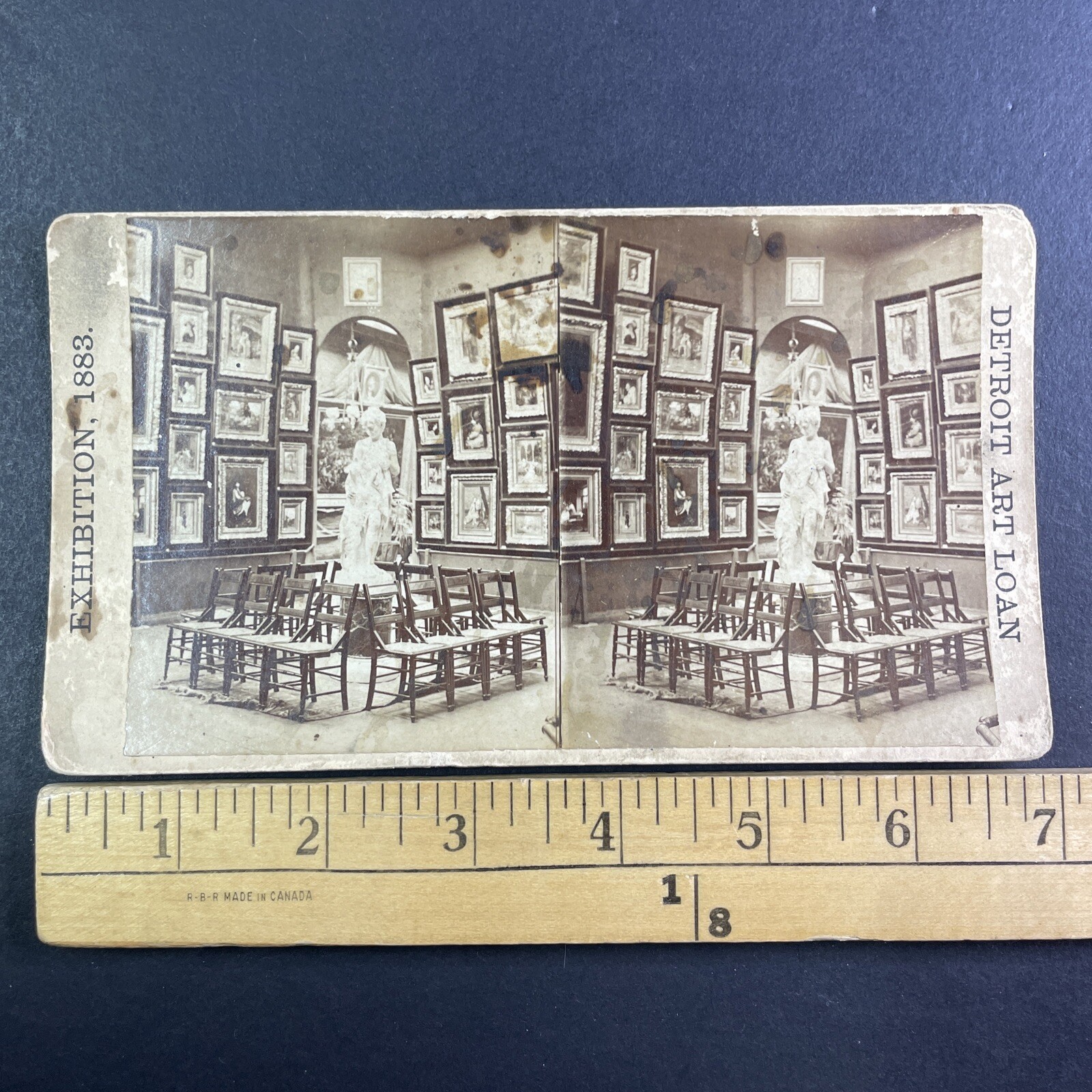 Detroit Art Loan Exhibition 1883 Stereoview Earle & Hawley Gallery Statue Detroit Art Loan Exhibition 1883 Stereoview Earle & Hawley Gallery Statue