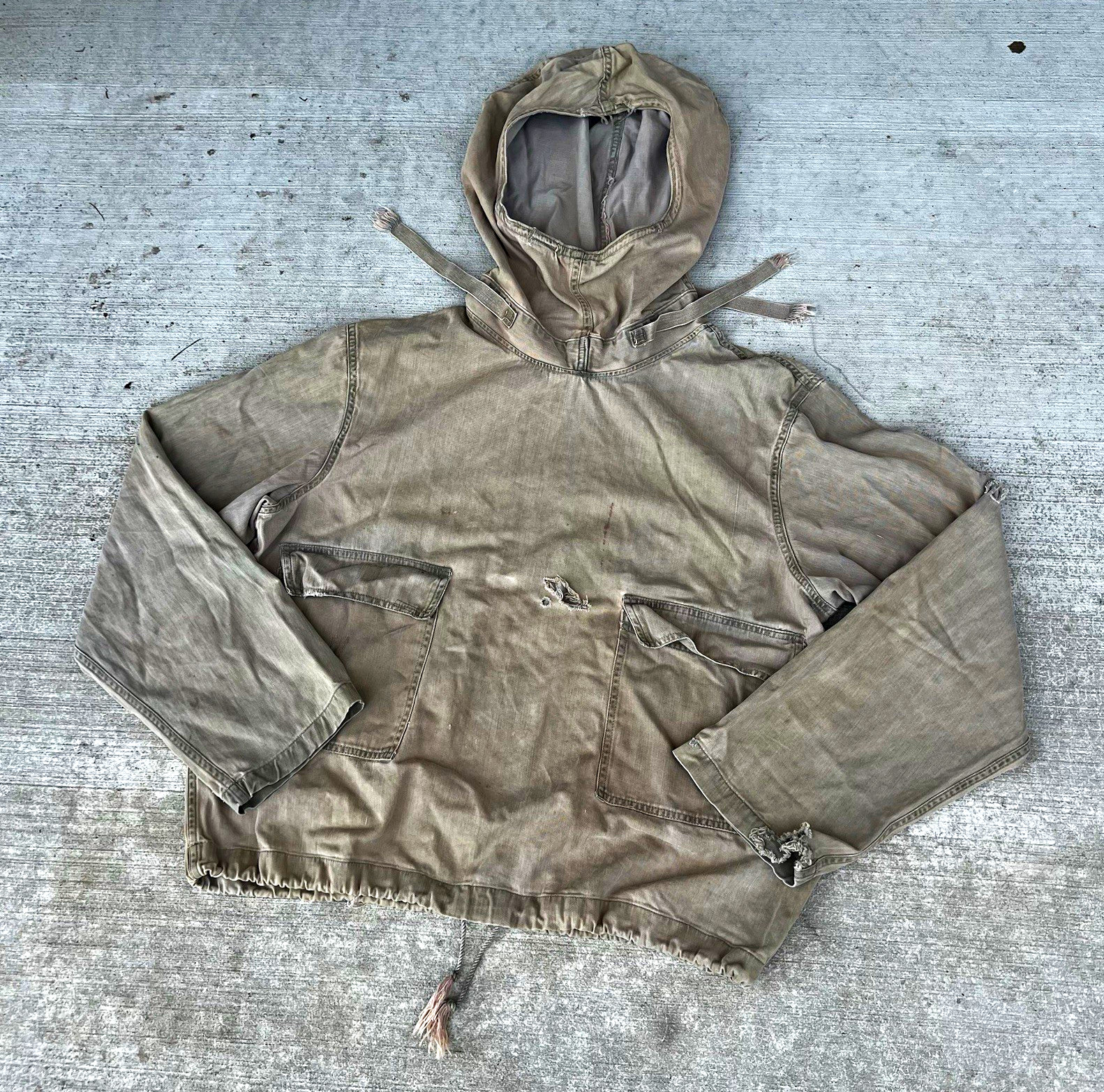 1940s WWII US Military Cotton Gunner Smock (rare) Kanye ye favorite hoodie green