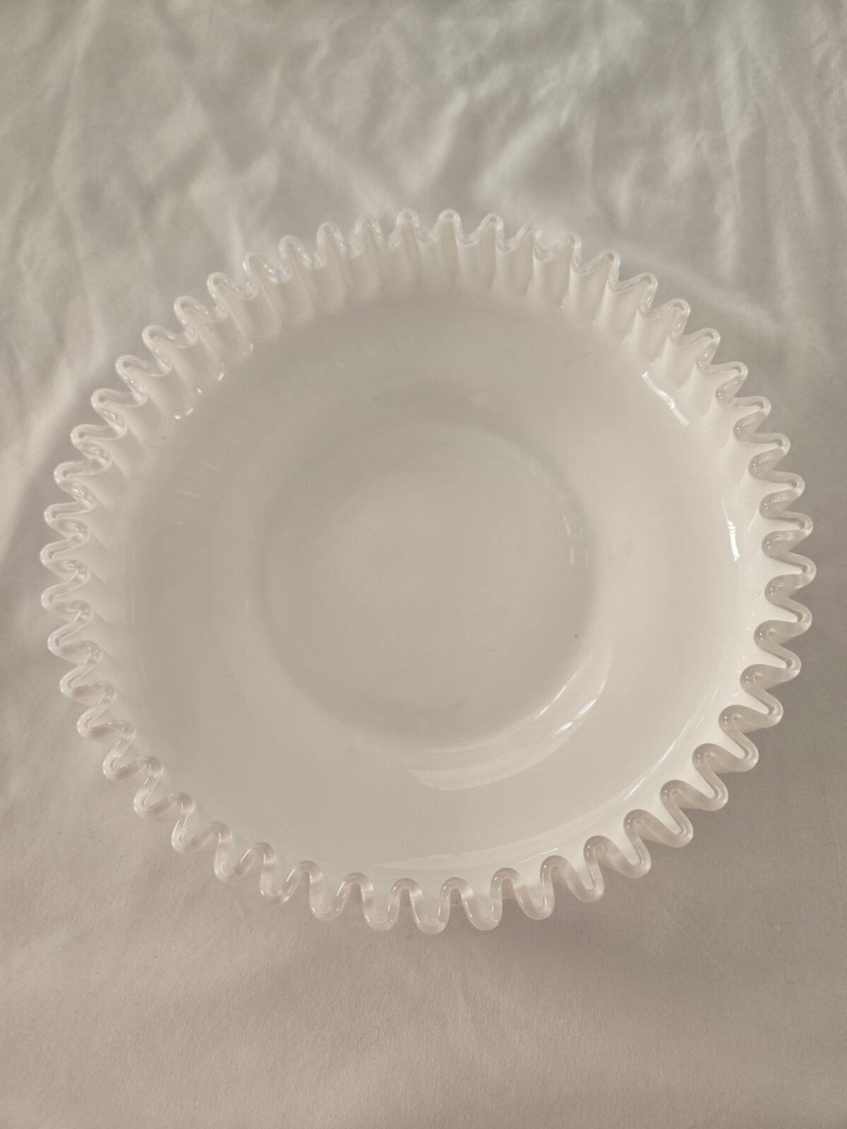 Vintage Fenton Silvercrest Shallow Bowl 10 Inch Round Vintage Fenton Silvercrest Shallow Bowl 10 Inch Round