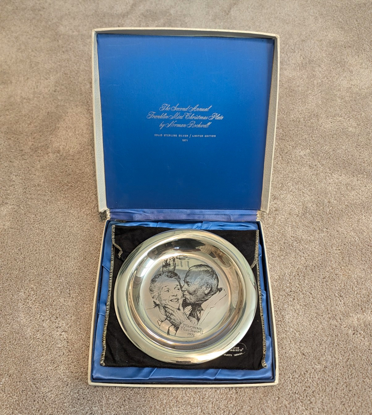 Franklin Mint Sterling Silver 1971 Norman Rockwell \