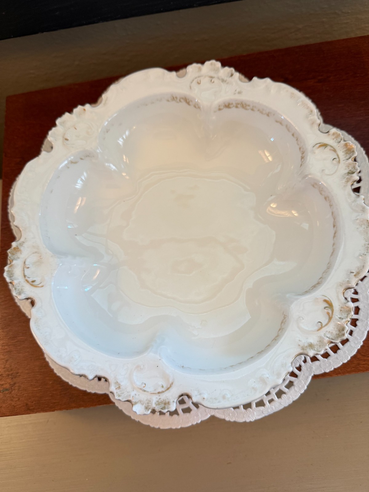 Antique 10 inch Limoges French Porcelain Bowl