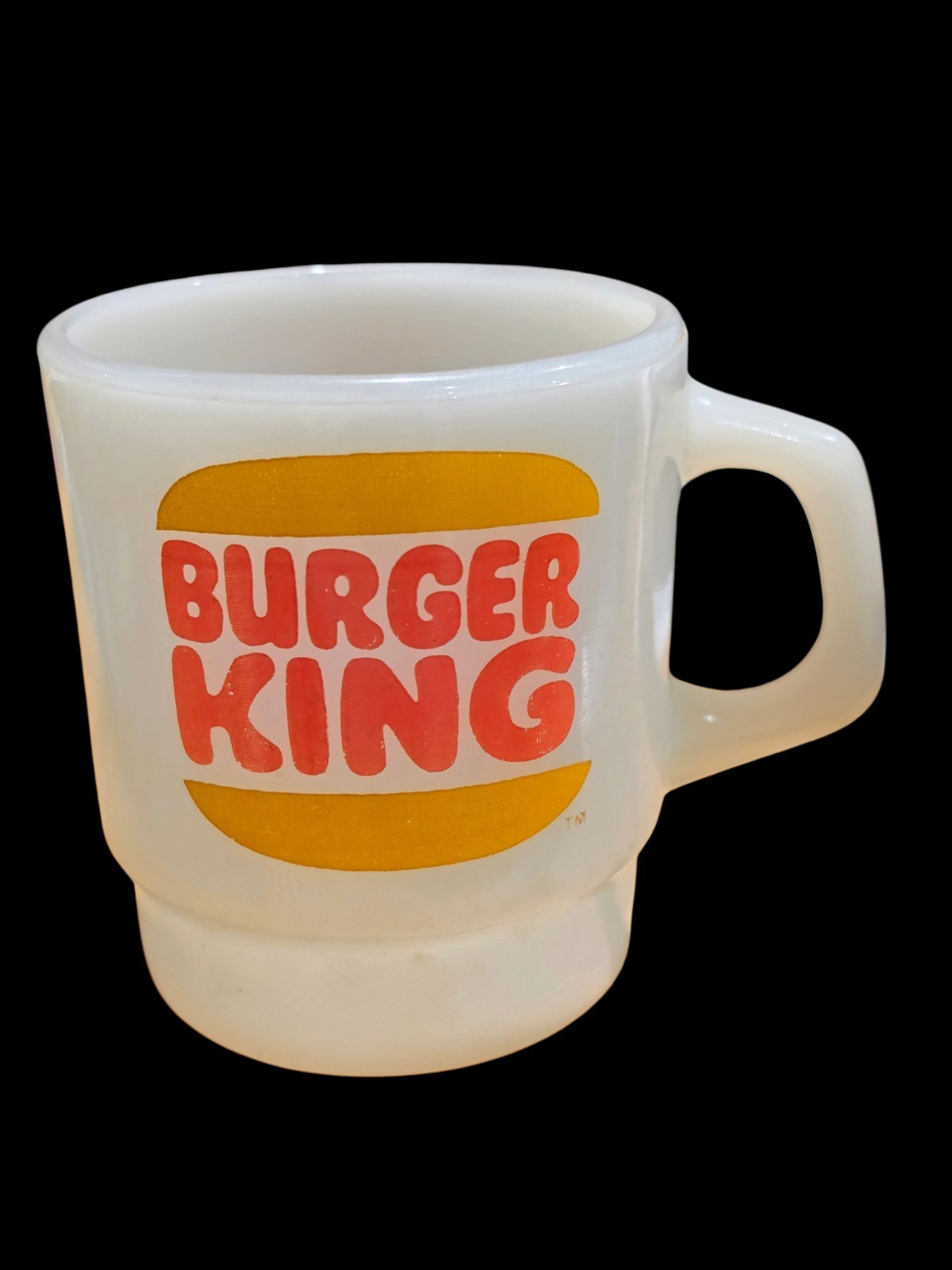 Fire-King Stackable Burger King Fast Food Restaurant Advertising Coffee Mug