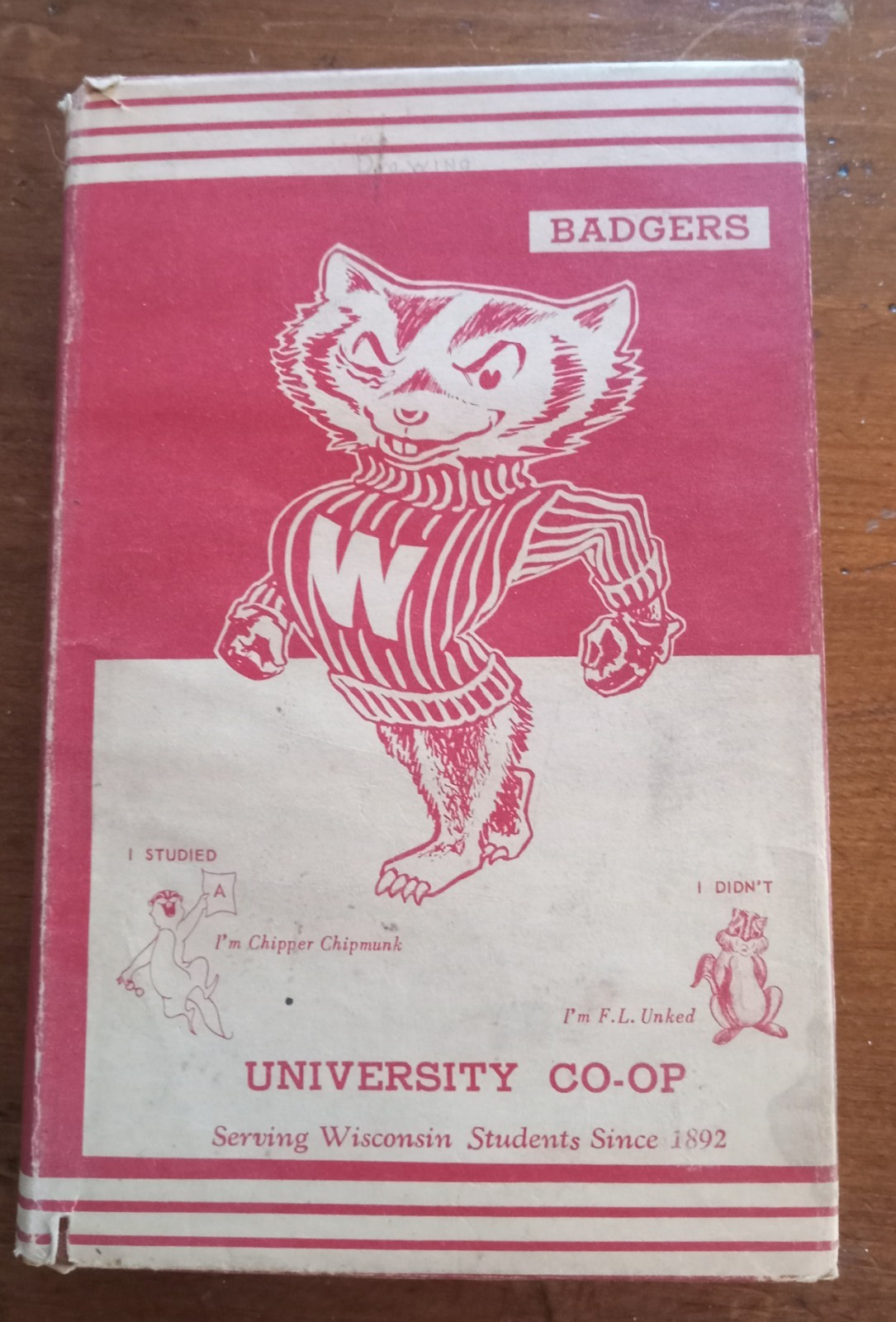 1950s UW WISCONSIN BADGER BOOK COVER W Engineering Drawing Book 1950s UW WISCONSIN BADGER BOOK COVER W Engineering Drawing Book