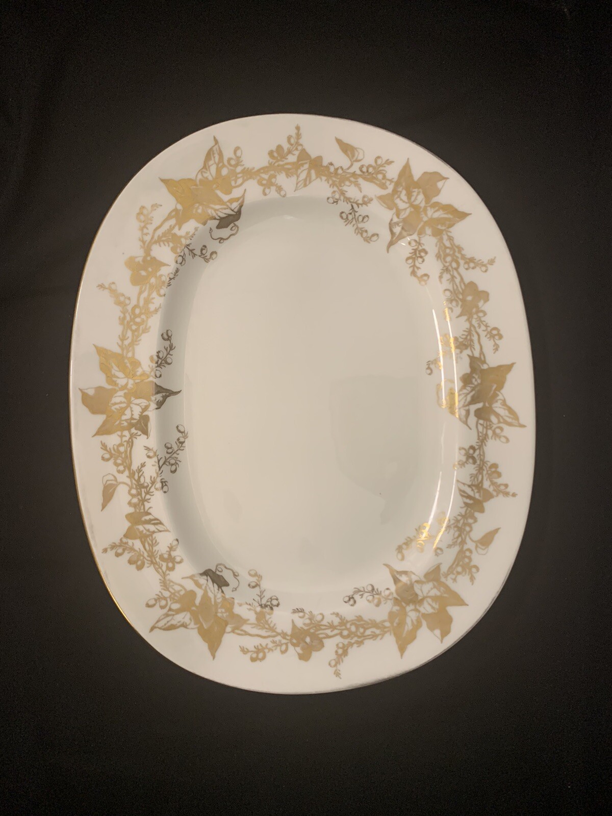 Minton “Lothian” Bone China (England) Gold Gilt Serving Platter 12 7/8” c.1950s