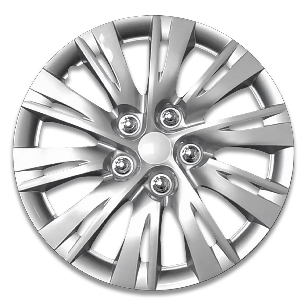 15 Inch Silver Alloy Finish Hubcap Wheel Covers Set of 4 Fits Most Cars 15 Inch Silver Alloy Finish Hubcap Wheel Covers Set of 4 Fits Most Cars