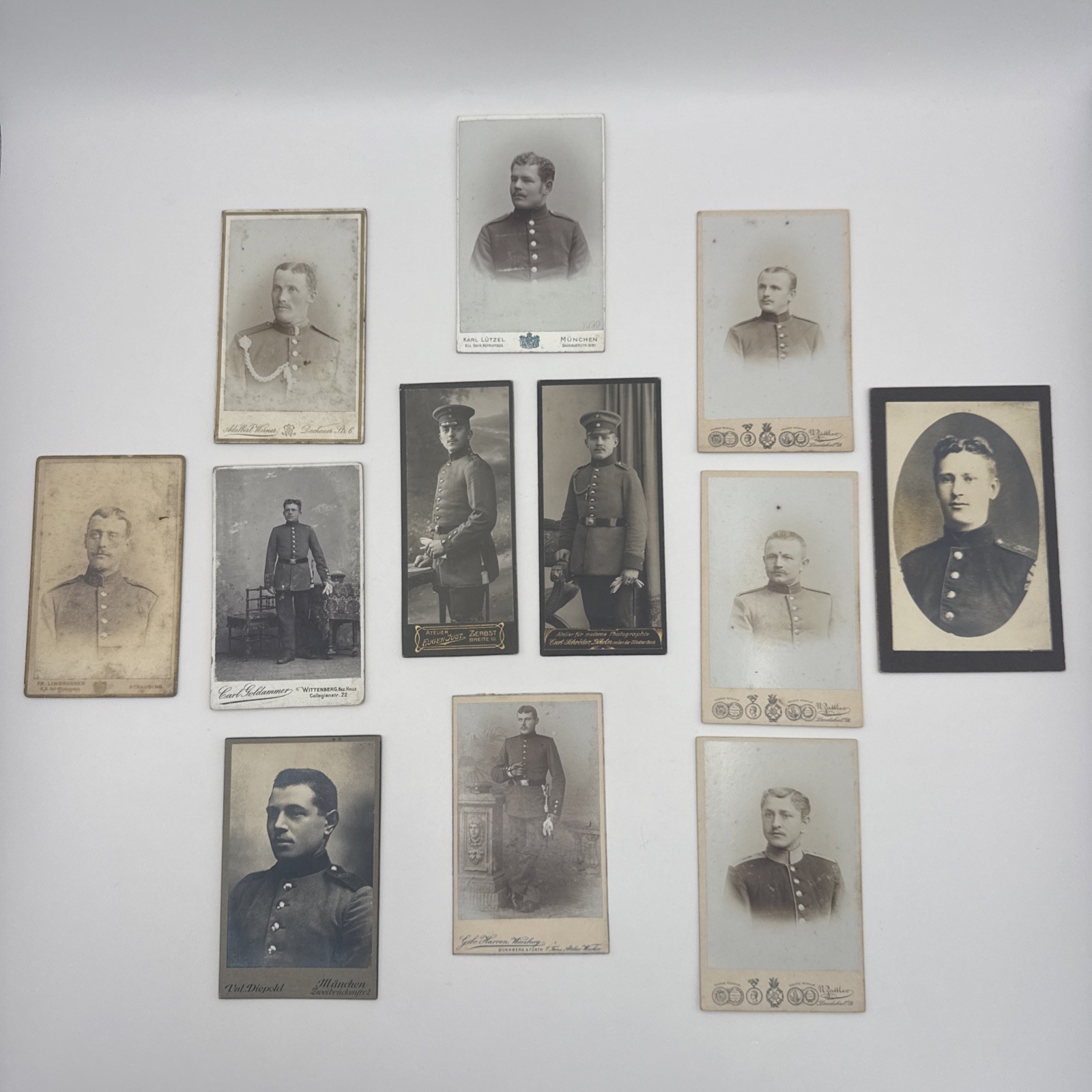 Amazing Collection Of German WW1 CDV Portrait Photos - 12 World War Cabinet Card Amazing Collection Of German WW1 CDV Portrait Photos - 12 World War Cabinet Card