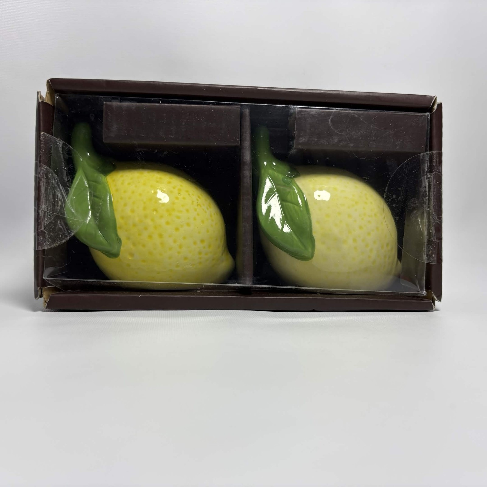 Home Essentials Lemon Salt & Pepper Shakers Set of 2 Ceramic New