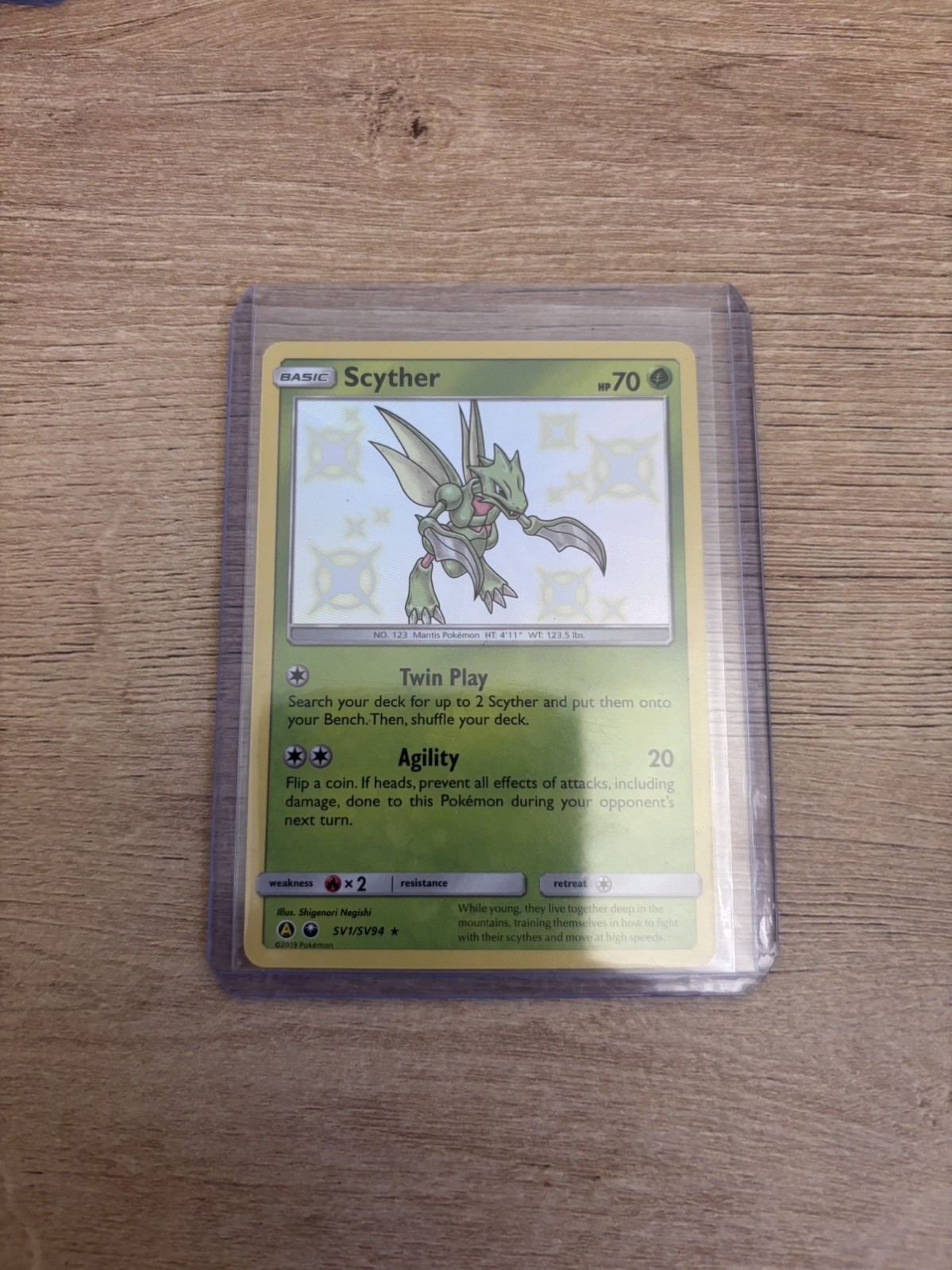 Scyther SV1/SV94 Hidden Fates Shiny Vault Shiny Holo Rare English 2019