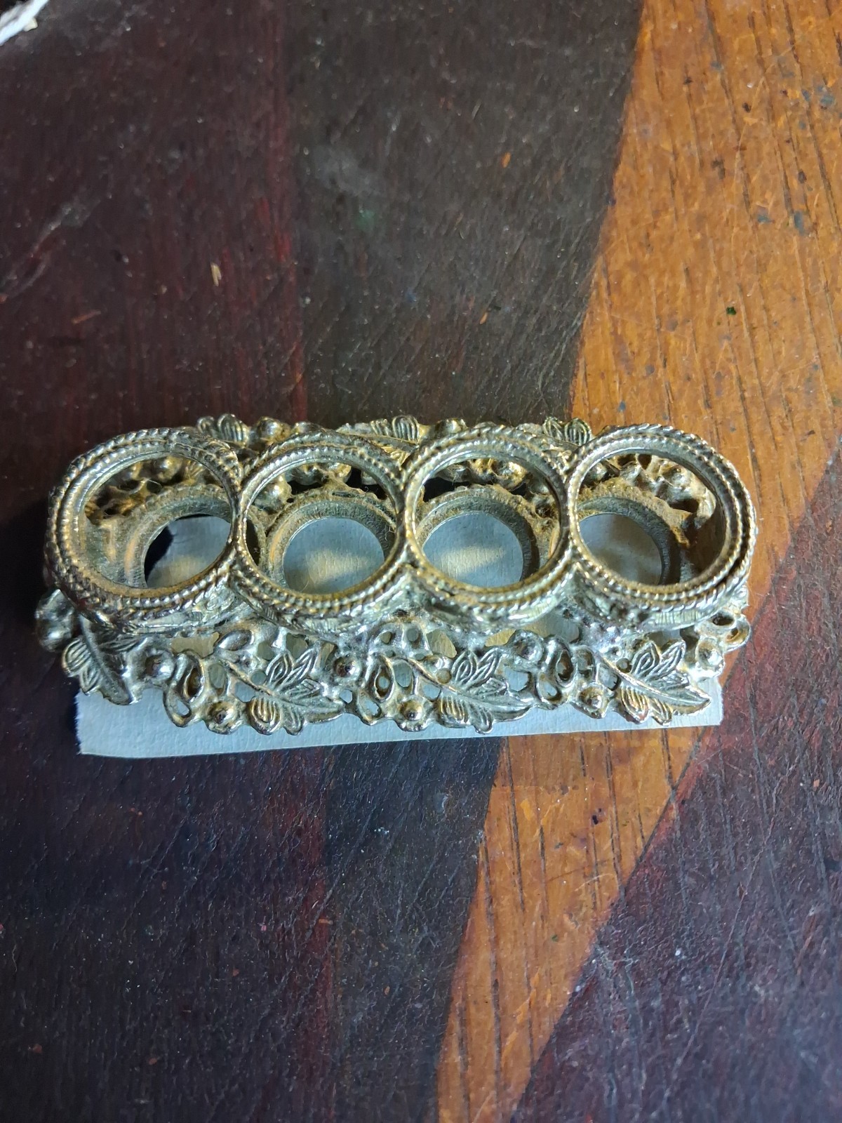 Beautiful Vintage 1960s Ornate Metal Tube Lipstick holder made by The Bucklers. 