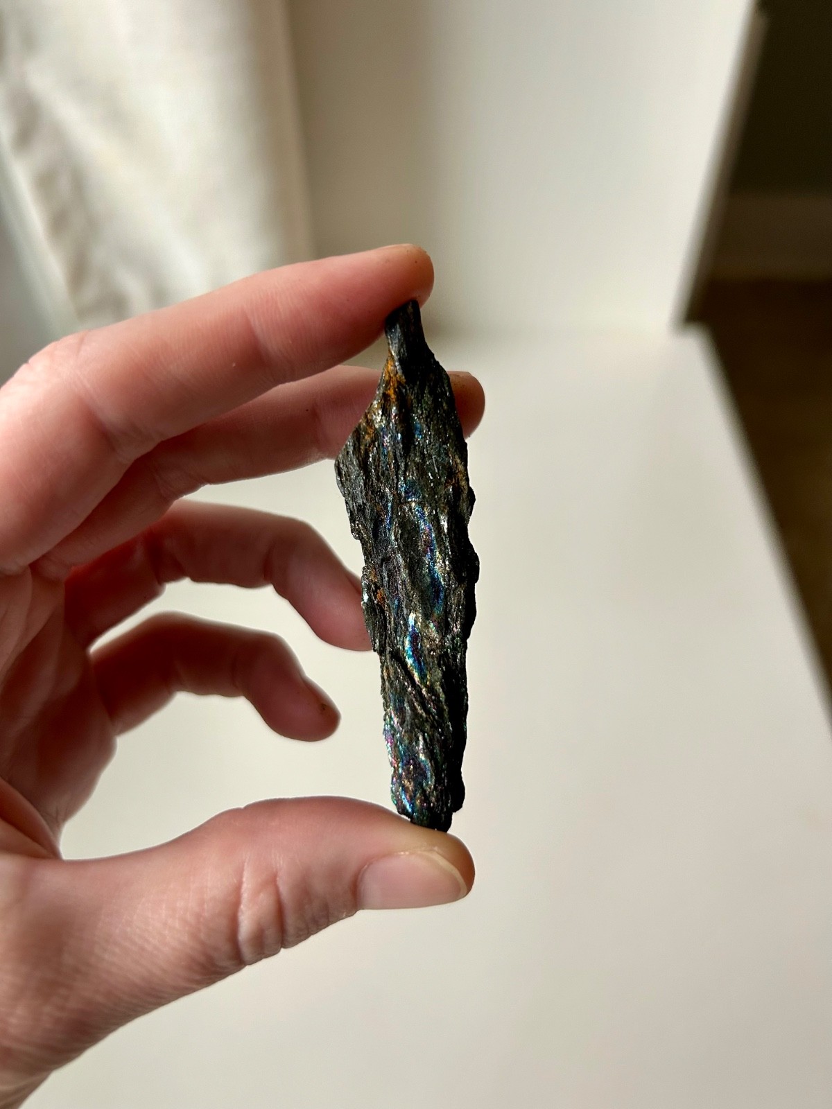 Stunning & Rare Iridescent Rainbow Hematite Raw Specimen 29g 3 Inches