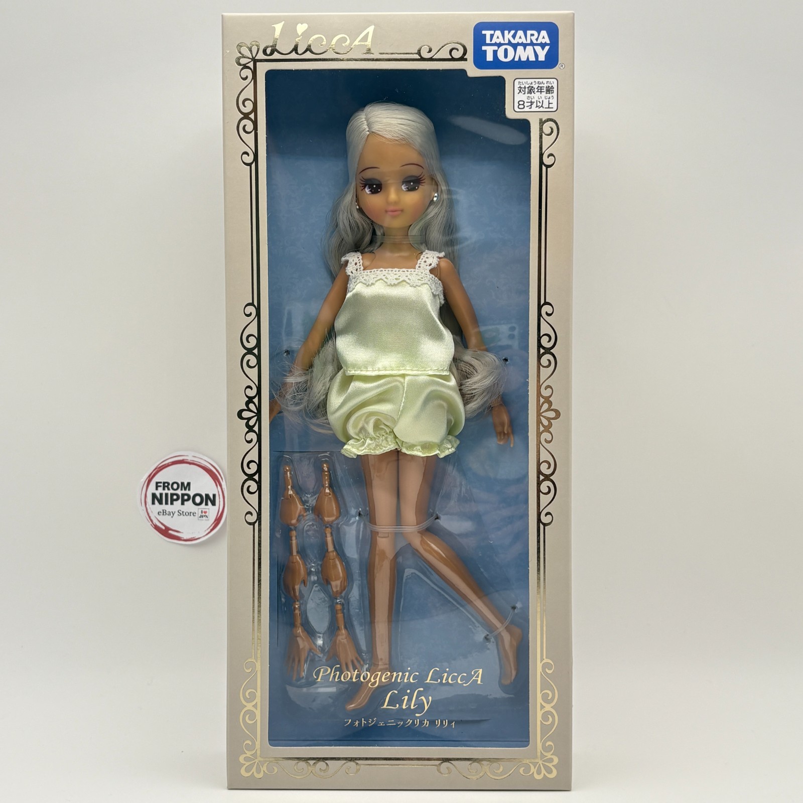 Takara Tomy Photogenic LiccA Lily Doll 22cm Silver Hair Poseable Body Japan Takara Tomy Photogenic LiccA Lily Doll 22cm Silver Hair Poseable Body Japan