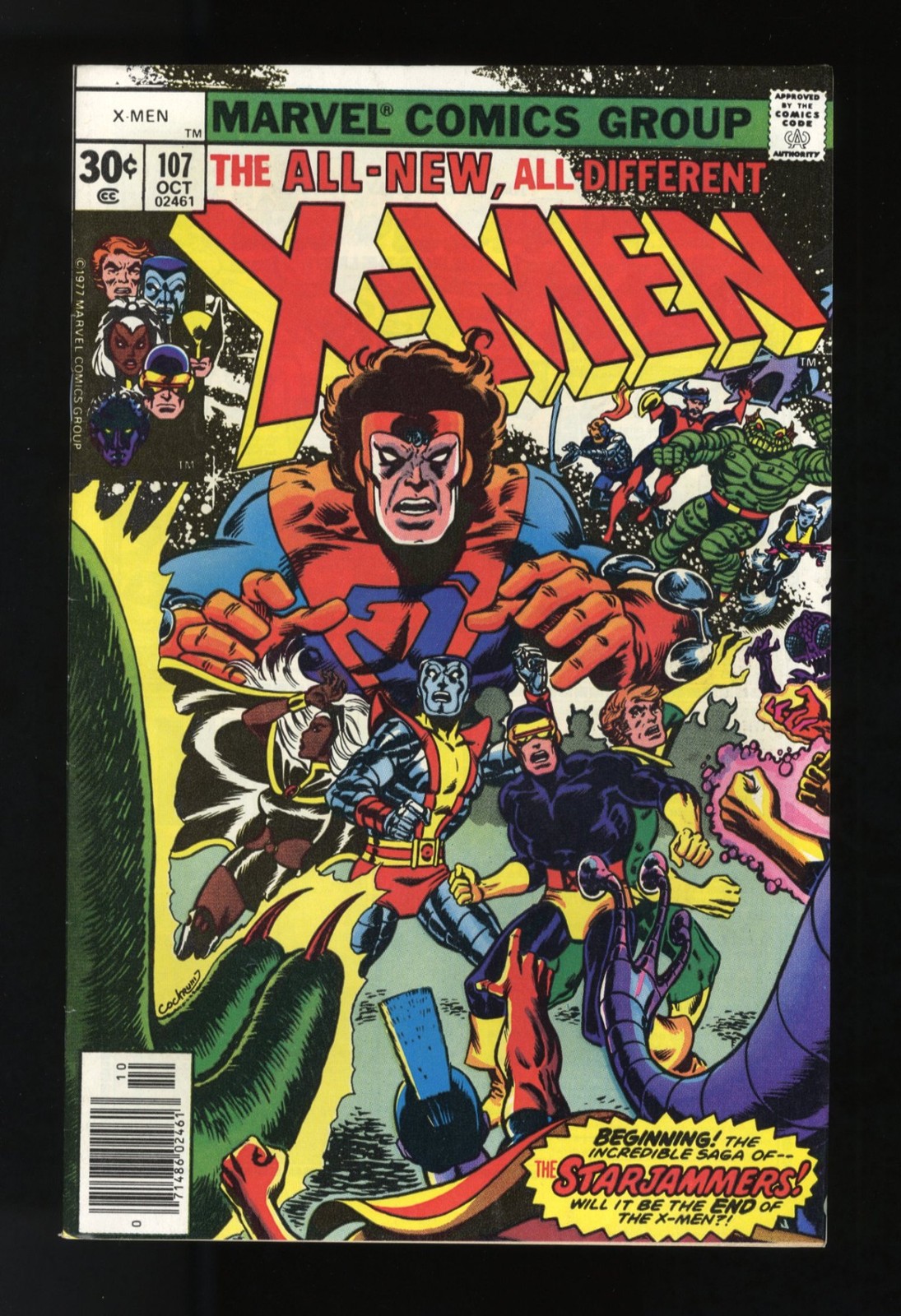 X-Men #107 VF+ 8.5 1st Full App Starjammers Raza and Hepzibah Marvel 1977