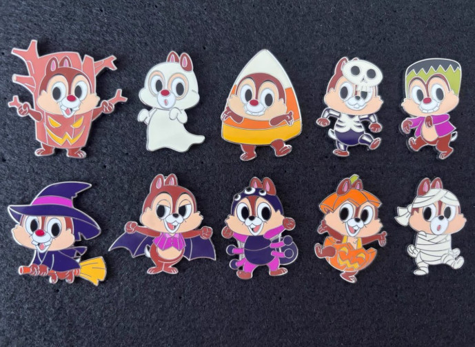 2026 Disney Chip&Dale Trick or Chipmunk Mystery Pins full set of 10pcs Halloween 2026 Disney Chip&Dale Trick or Chipmunk Mystery Pins full set of 10pcs Halloween