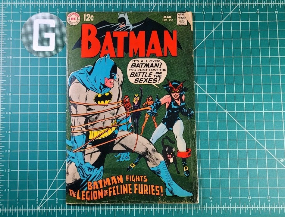 Batman #210 (1970) Low Grade Key App Silver Age Catwoman Neal Adams DC Comics