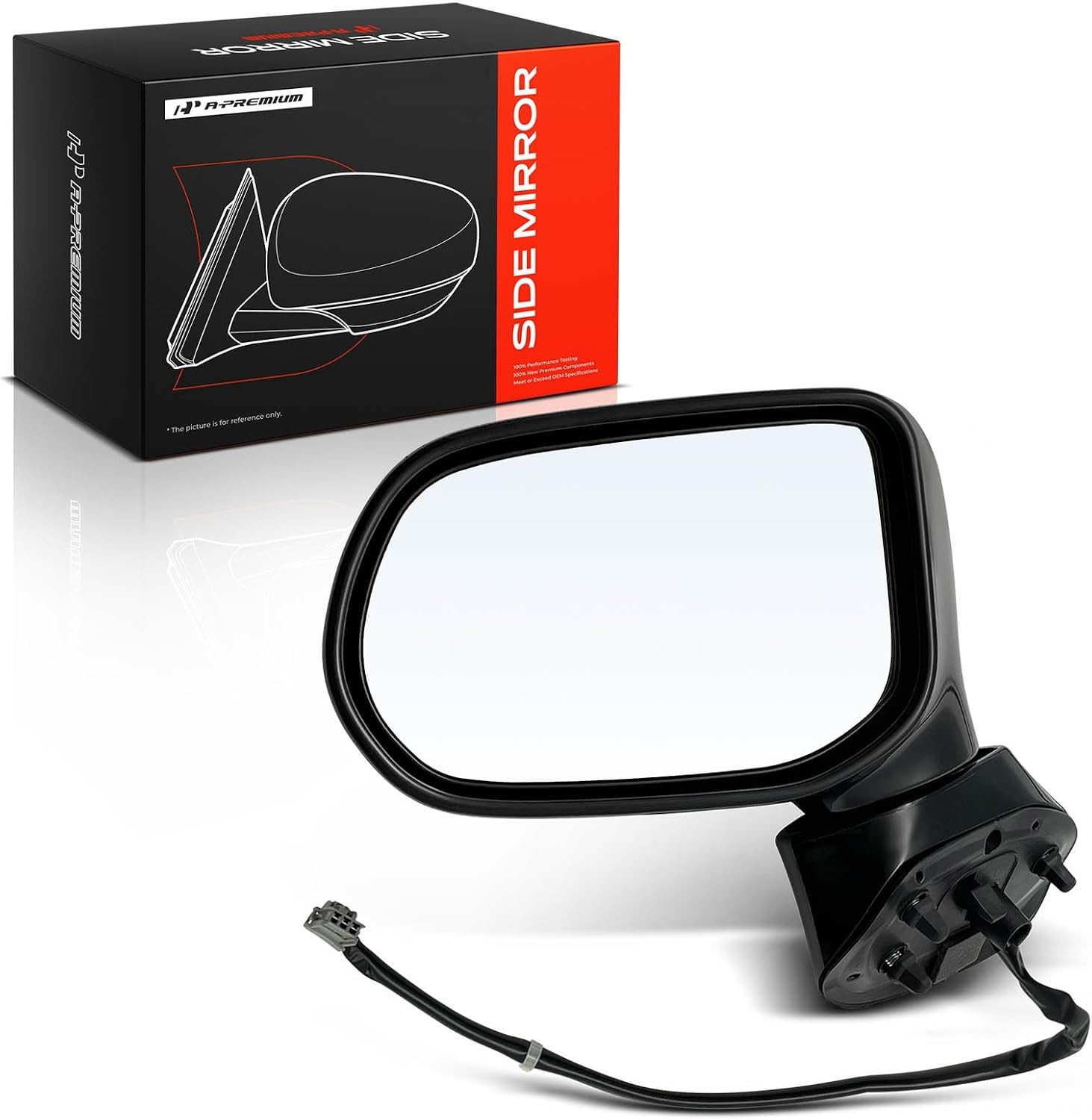 A-Premium Power Door Mirror Black Compatible with Honda Civic Sedan