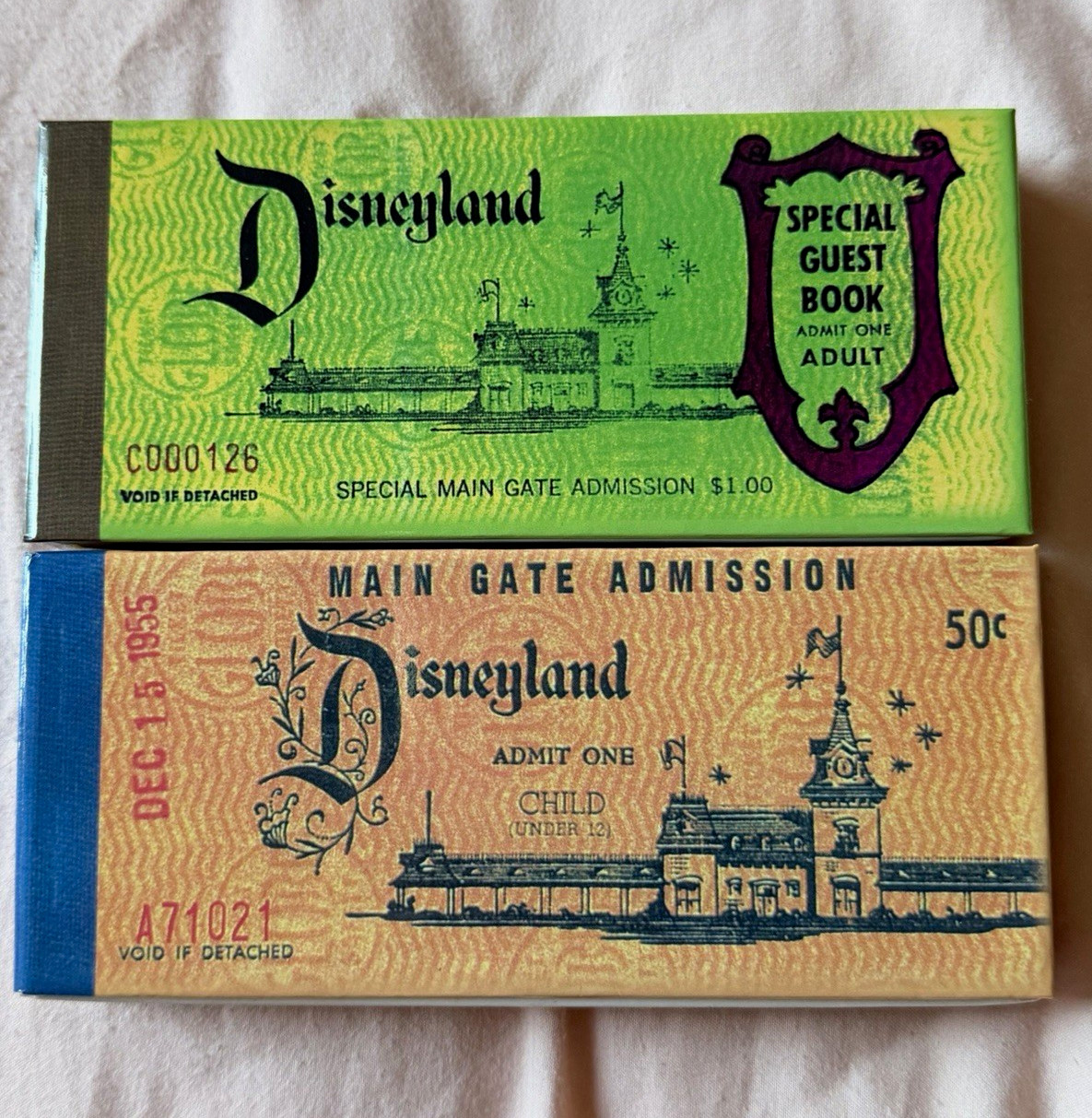 Disneyland Main Street Main Gate & Special Guest Admission Ticket Book 1955