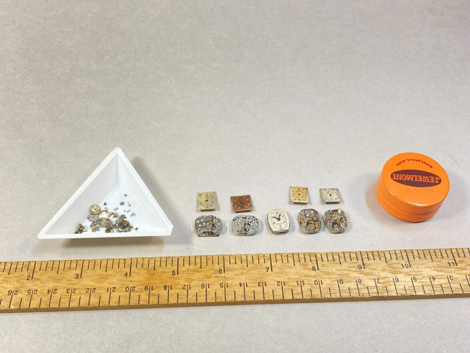 Vintage Watch Movement 5 Pc Face & Parts AS976 Parts or Repair Vintage Watch Movement 5 Pc Face & Parts AS976 Parts or Repair