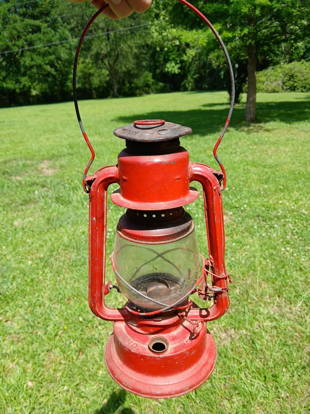 Antique Paulls No. 230 Lantern Original Red Paint No cap