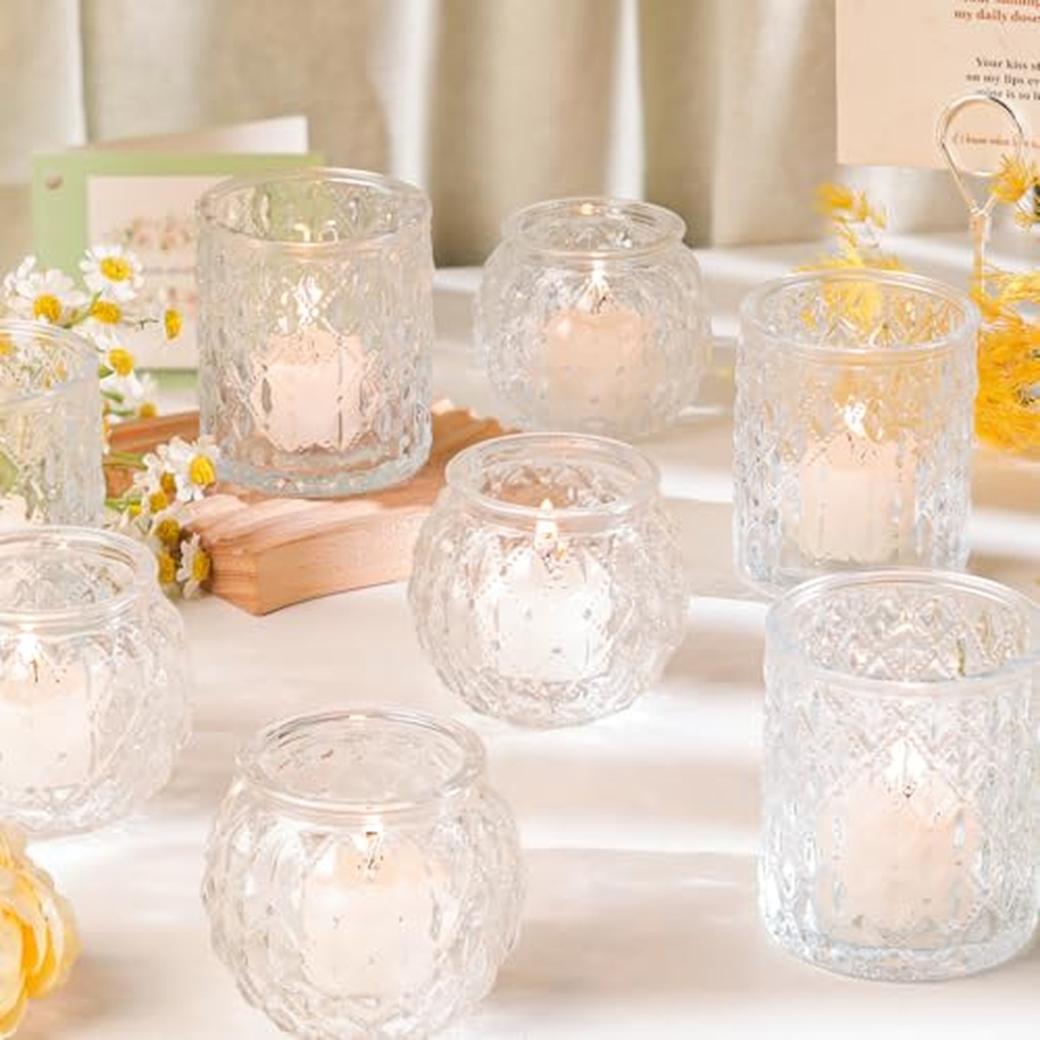 DARJEN Clear Glass Votive Candle Holder Set of 20 20PCS