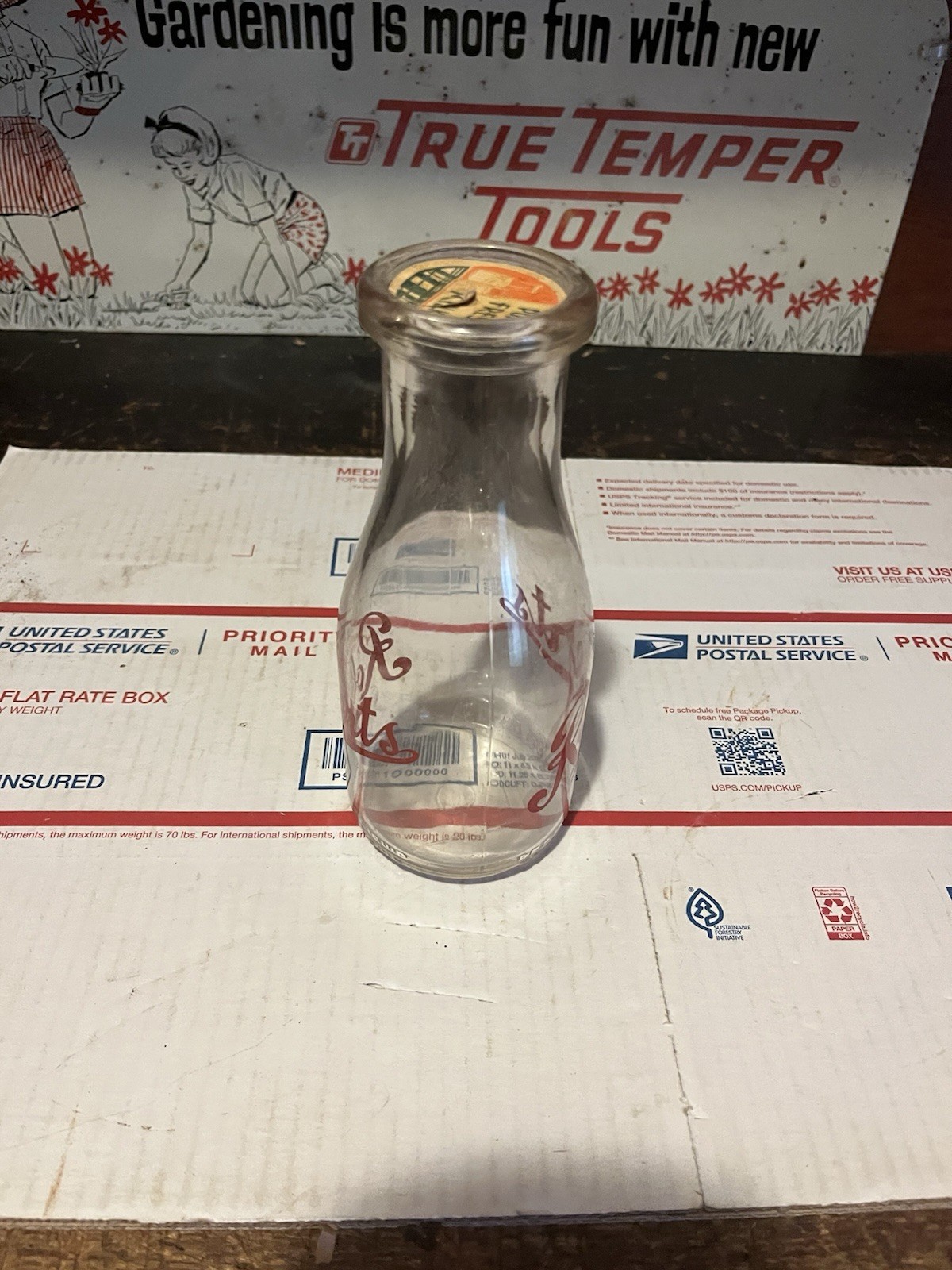 Vintage Milk Bottle ROBERTS Dairy One Pint Omaha Ne
