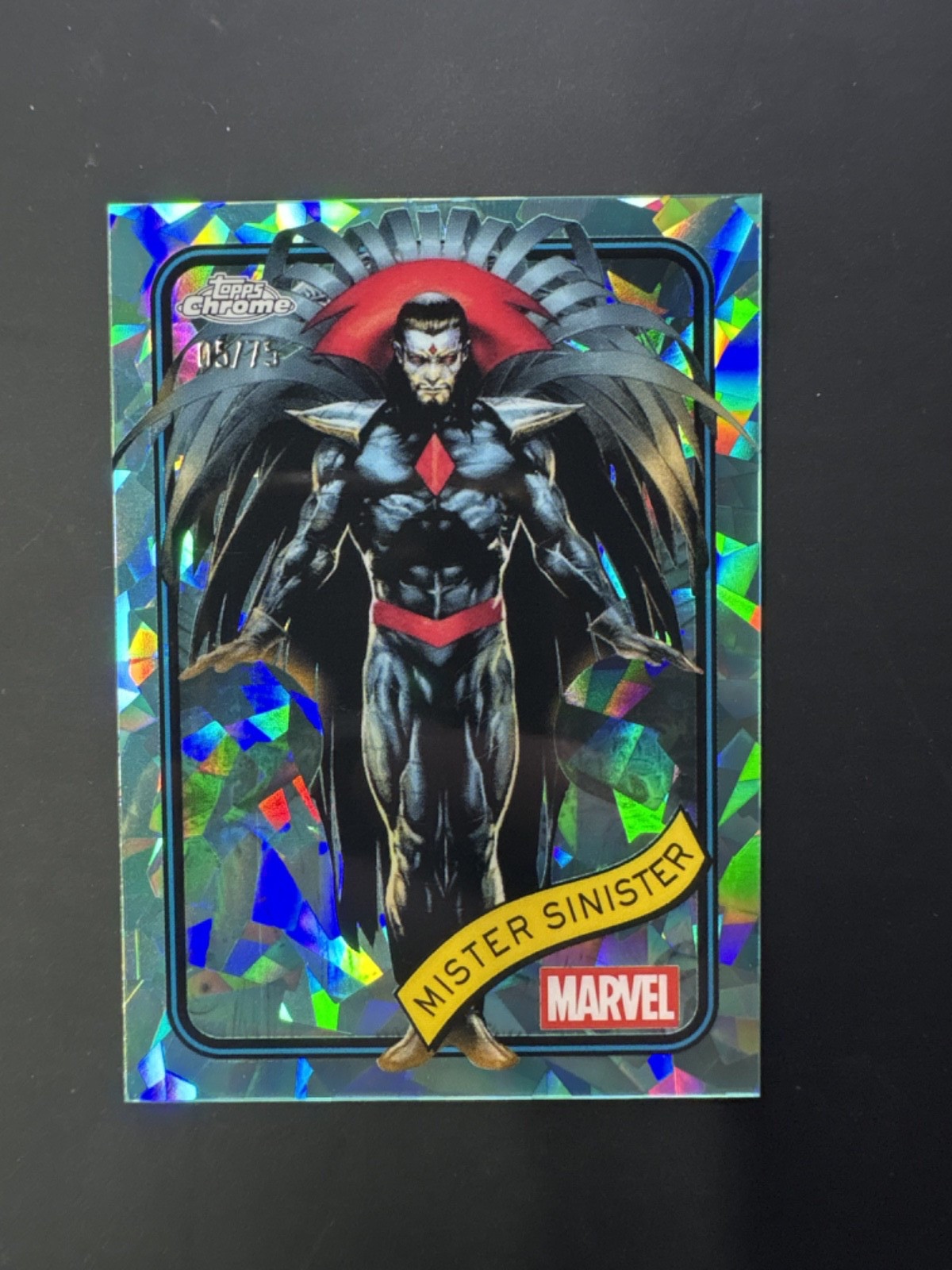 2025 Topps Chrome Marvel Sapphire #155 Mister Sinister Aqua /75 2025 Topps Chrome Marvel Sapphire #155 Mister Sinister Aqua /75