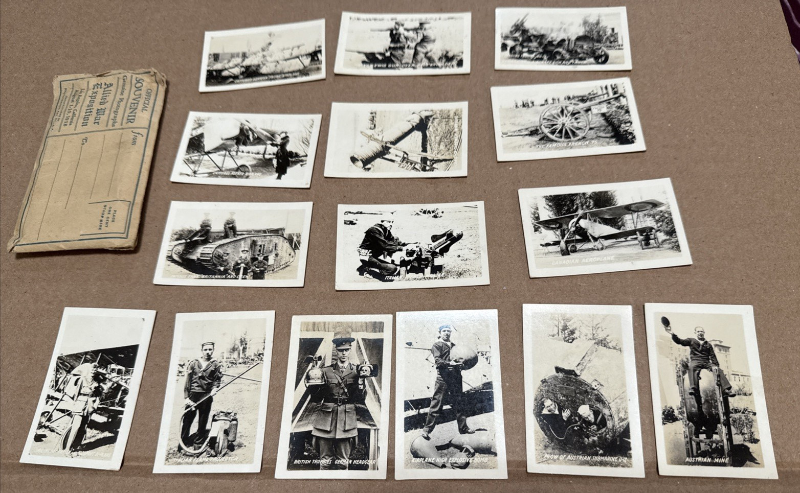 1918 Genuine photos Allied War Expedition Official Souvenir 15 Black & White
