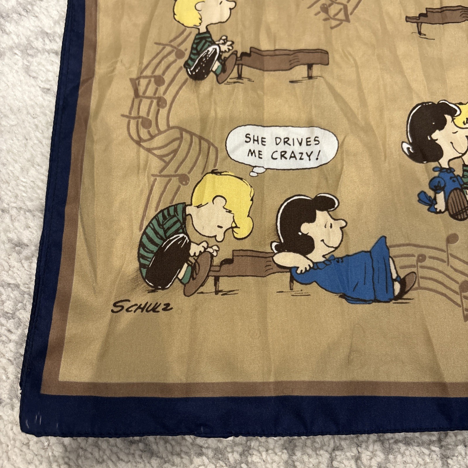 VINTAGE 1950,1951 Peanuts Scarf United Feature Charlie Brown Snoopy music52\ VINTAGE 1950,1951 Peanuts Scarf United Feature Charlie Brown Snoopy music52\