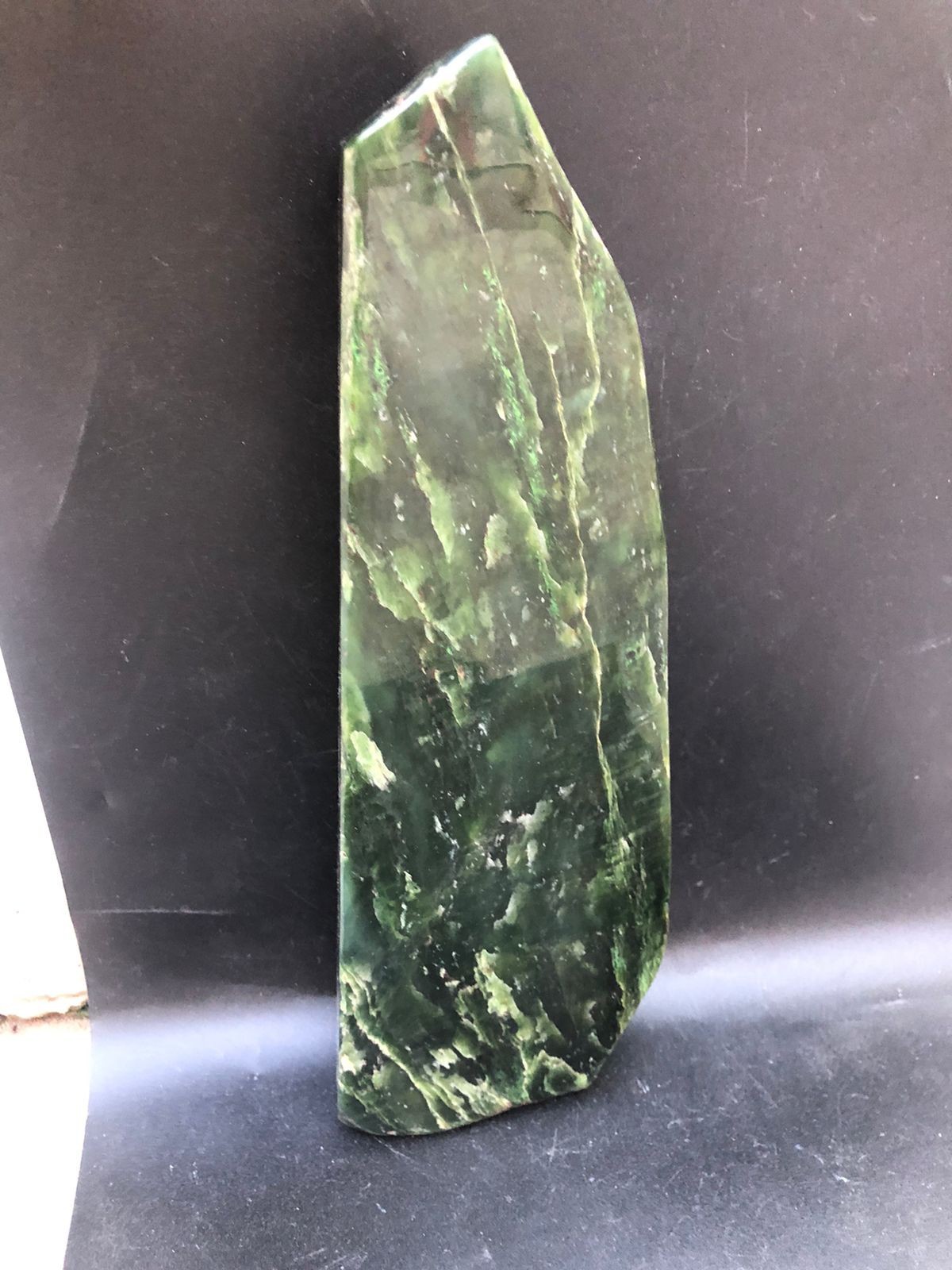Natural Nephrite Jade 1612g Polished Green Crystal Mineral Specimen Display
