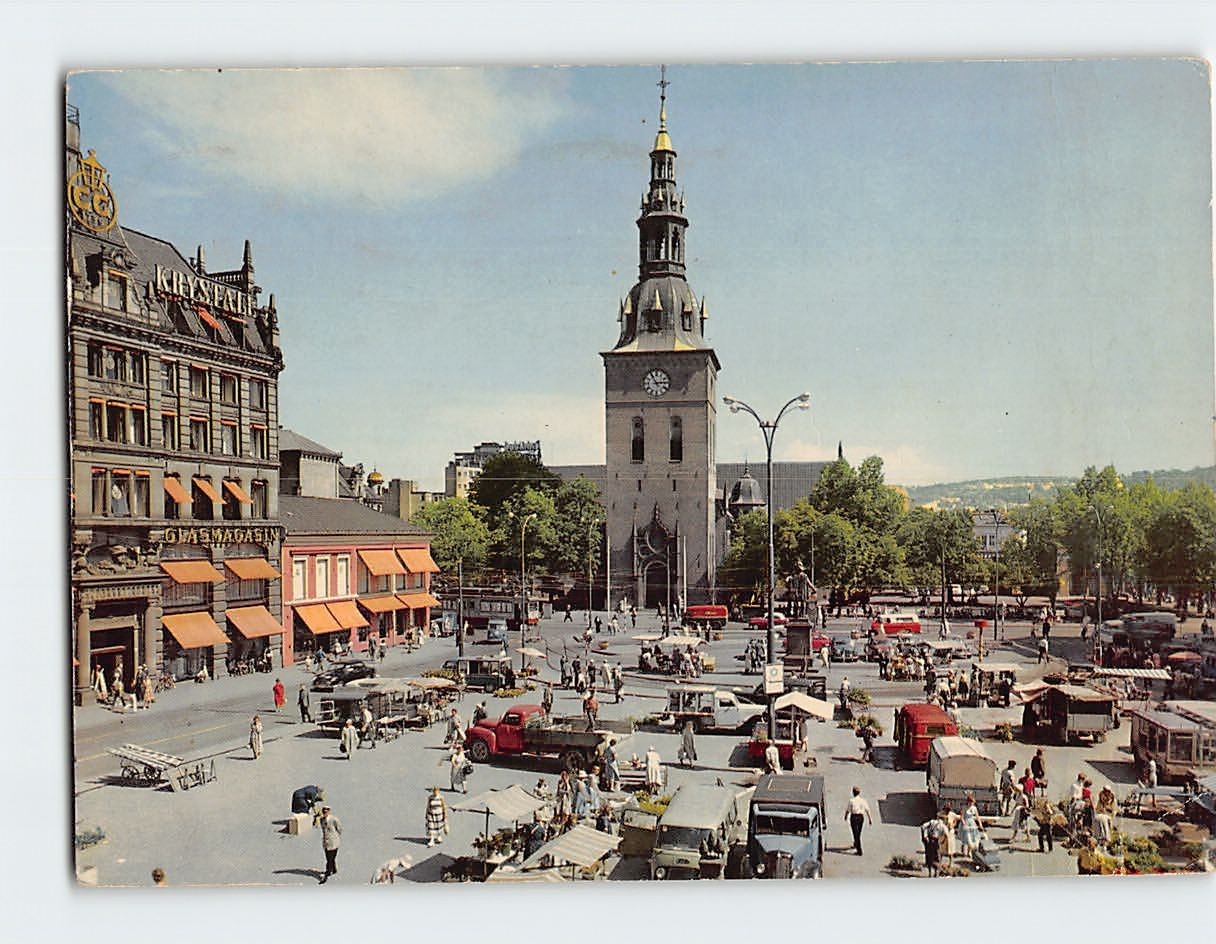 Postcard Stortorget Square in Oslo Norway