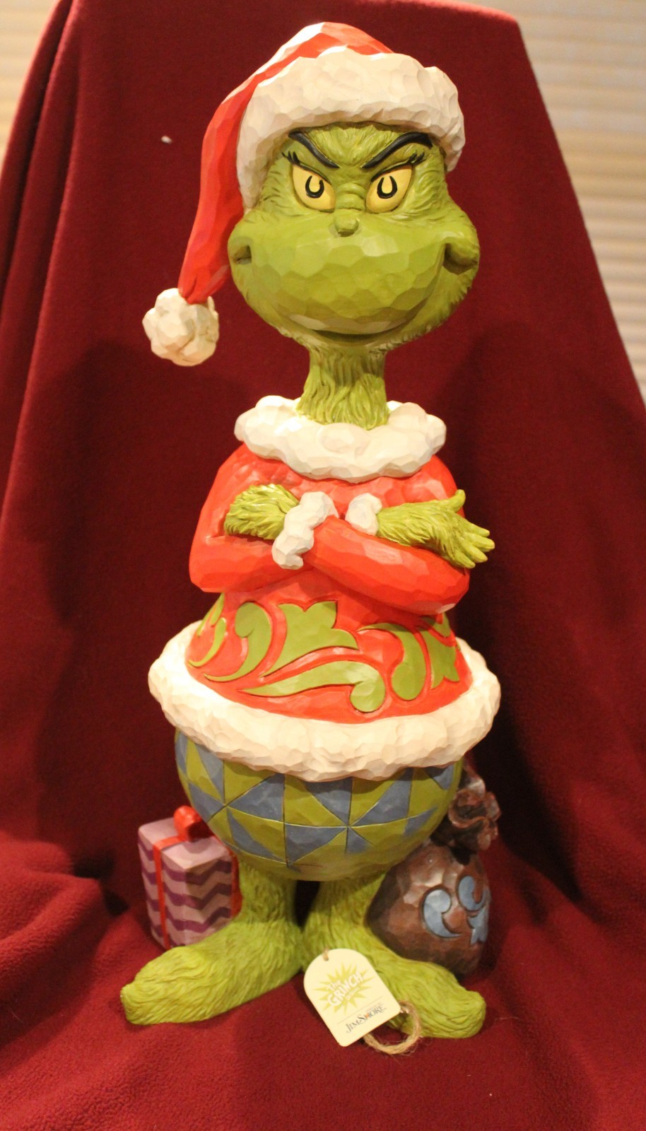2019 Jim Shore Grinch Folded Arms Santa Statute - 20