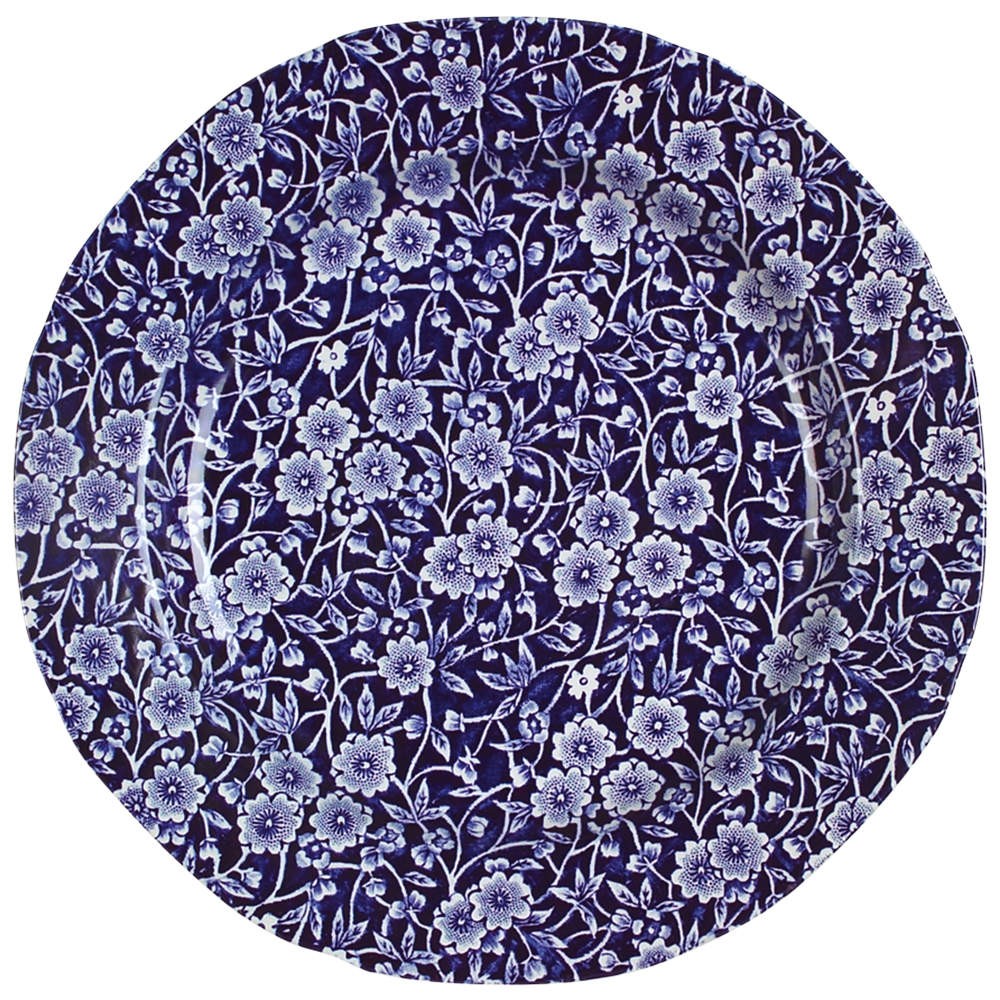 Staffordshire Calico Blue  Luncheon Plate 693589