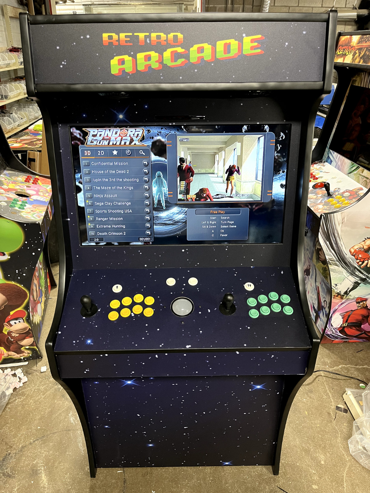 Full Size Deluxe Gaming Arcade  with 10,000 Games- 32 \