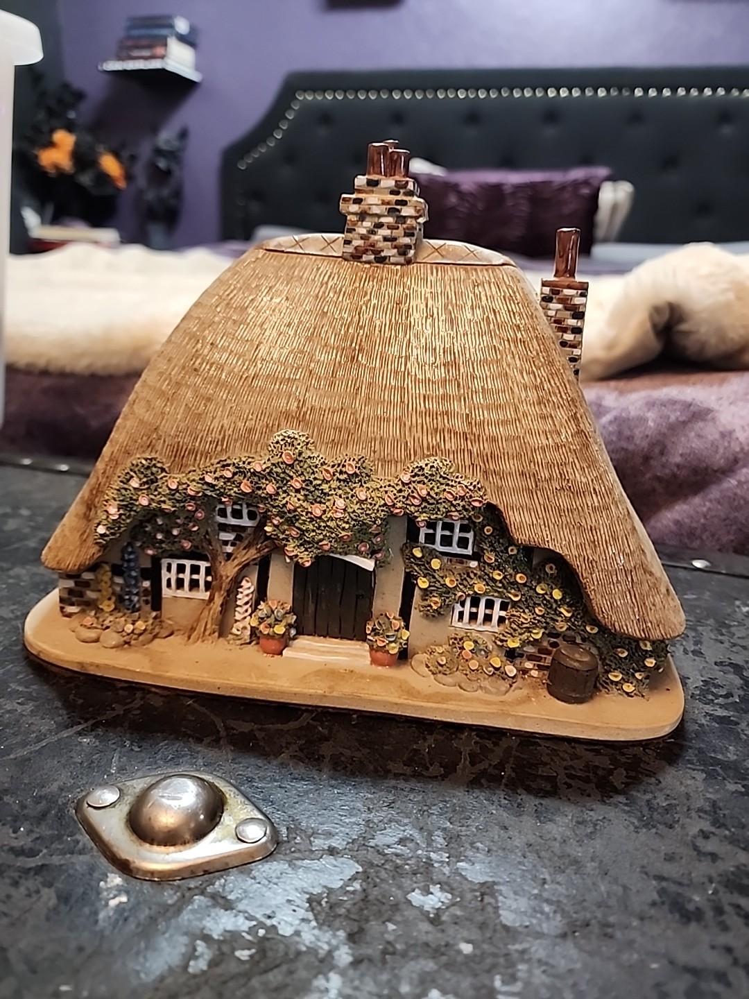 Ann Cox Ceramics Sussex England Spring Cottage Village 1980s