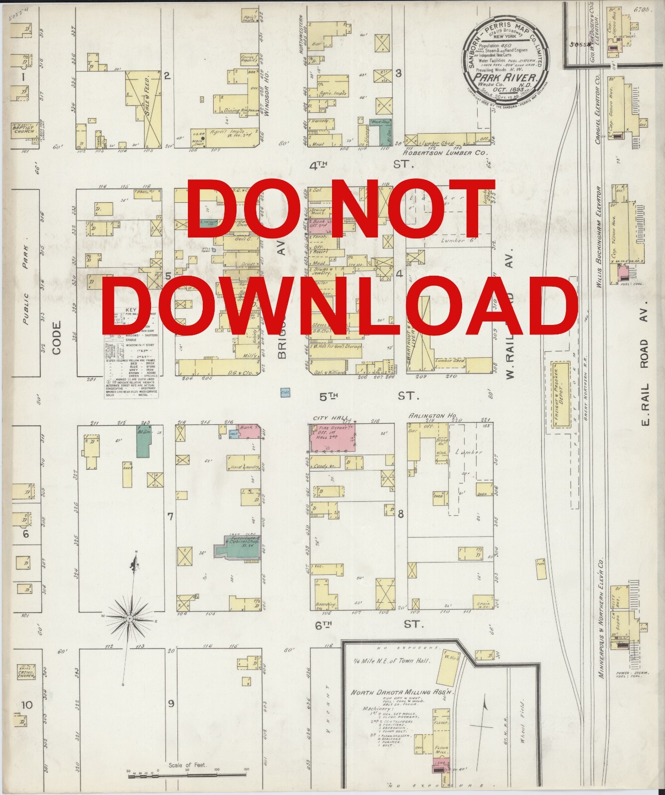1893 Very Detailed COPY City Map Park River North Dakota Perfect for researchers 1893 Very Detailed COPY City Map Park River North Dakota Perfect for researchers