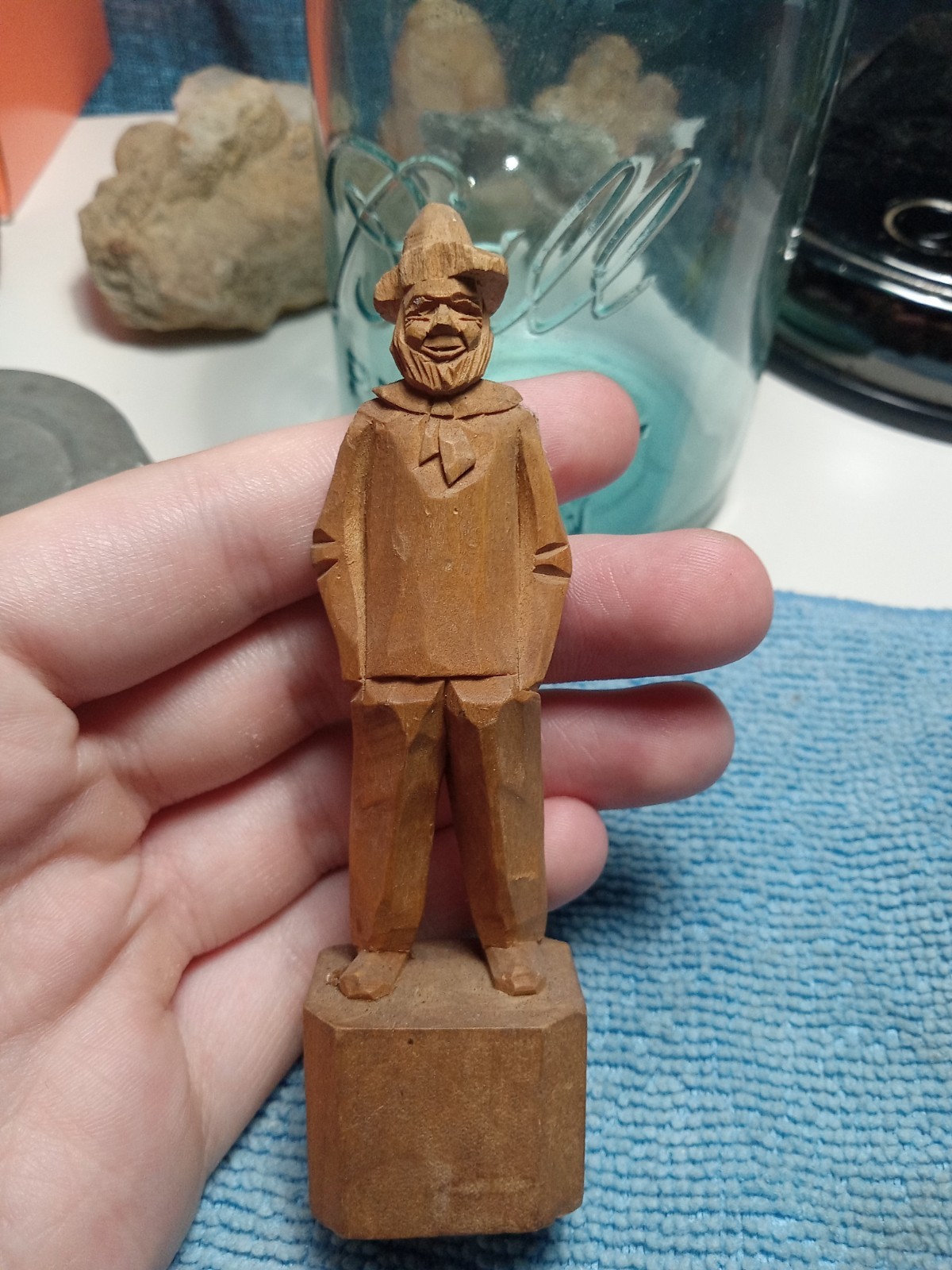 old wooden hand carved sailor made in Canada old wooden hand carved sailor made in Canada