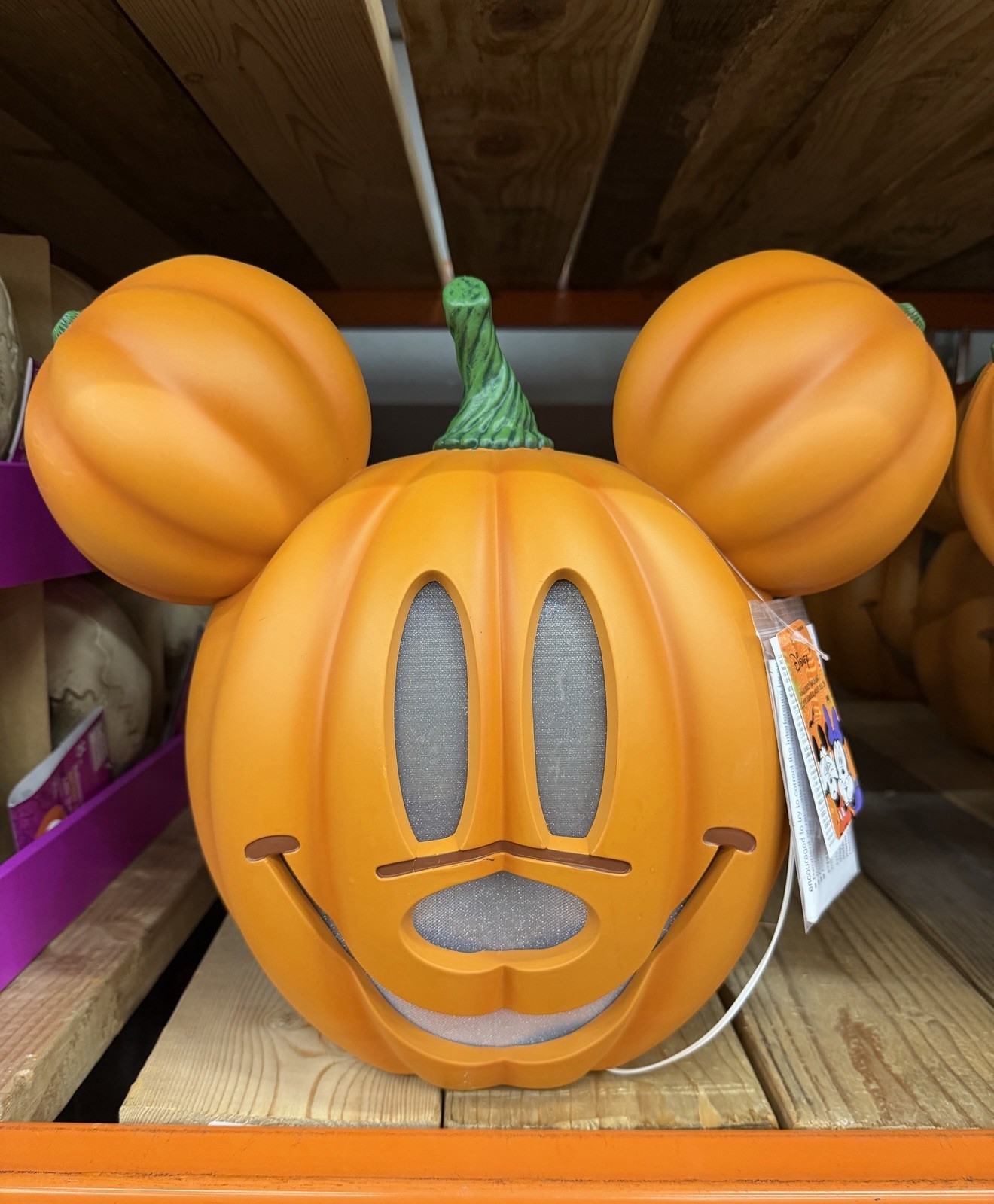 Disney 2026 Home Depot 14 Inch LED Mickey Mouse Pumpkin Light Up