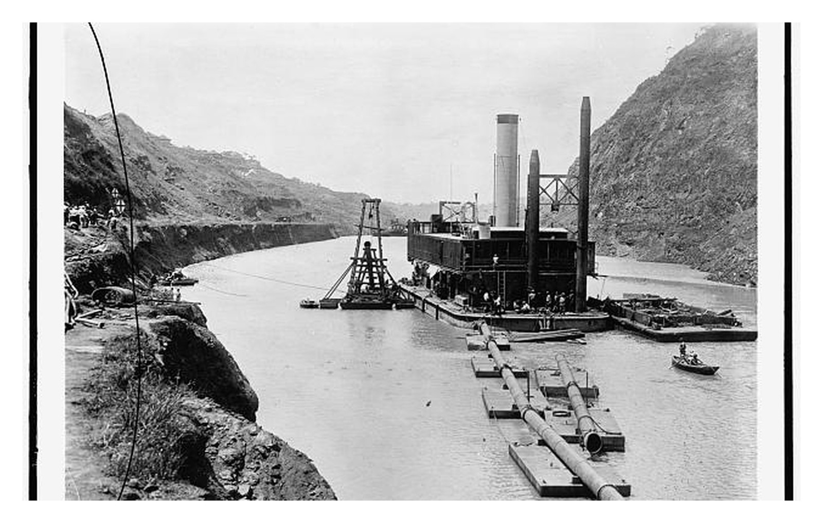 Panama Culebra Cut Suction Dredge Standard Postcard