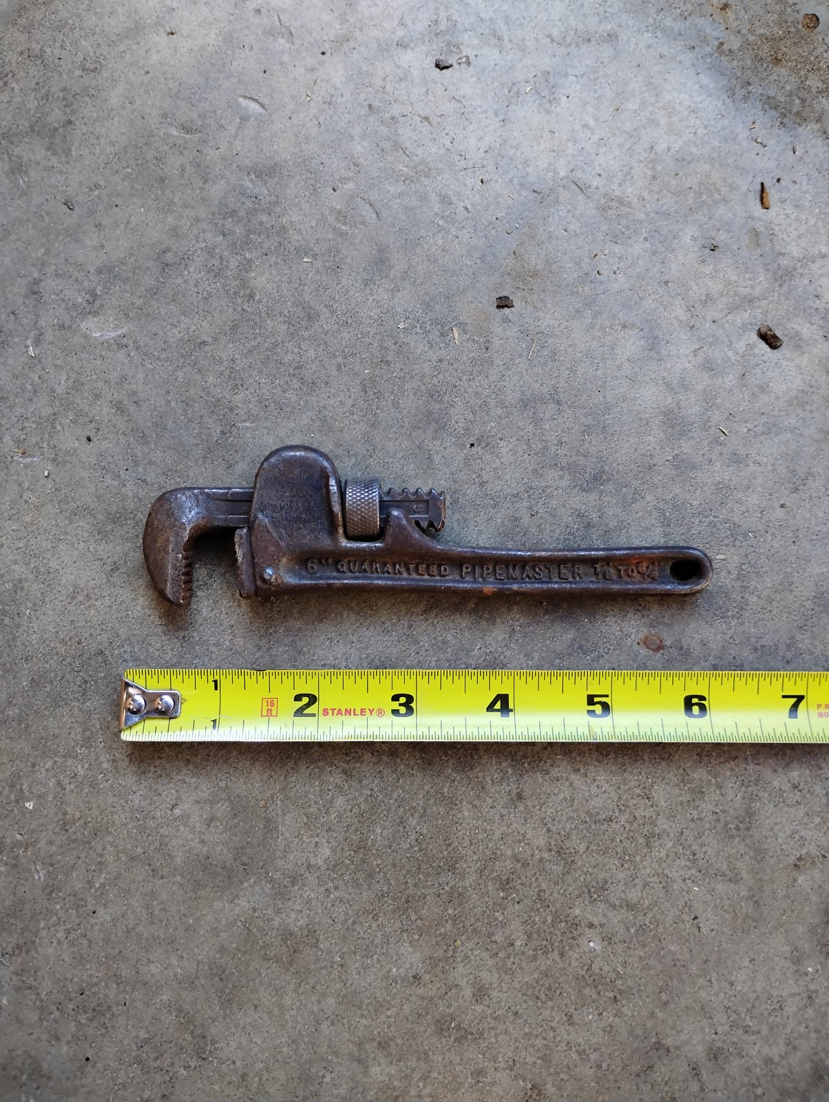 Erie Tool Works PA Pipemaster Antique Adjustable Pipe Wrench 6”