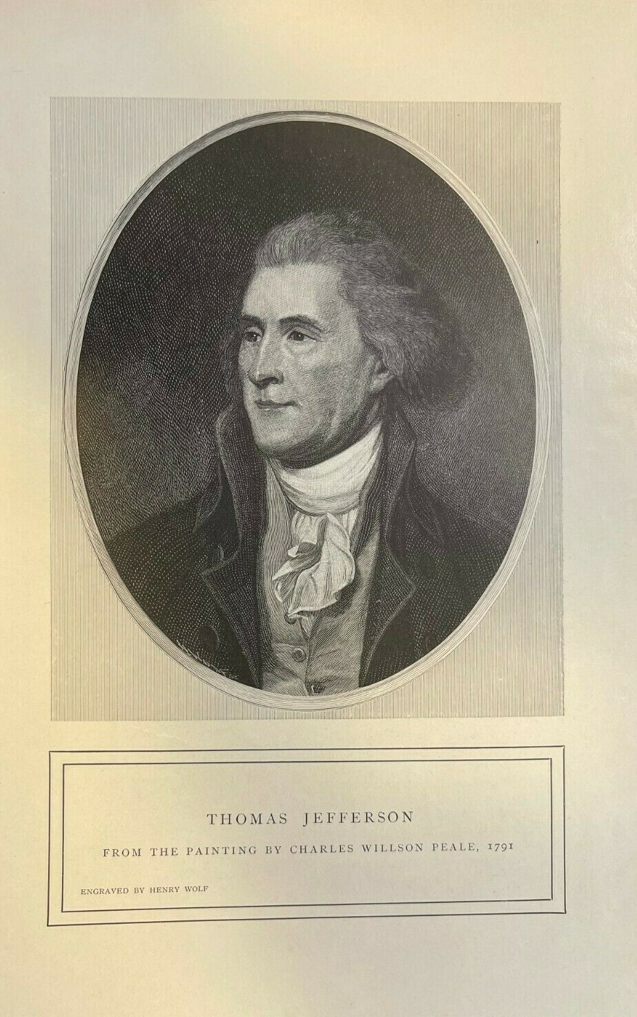 1898 Vintage Magazine Illustration President Thomas Jefferson