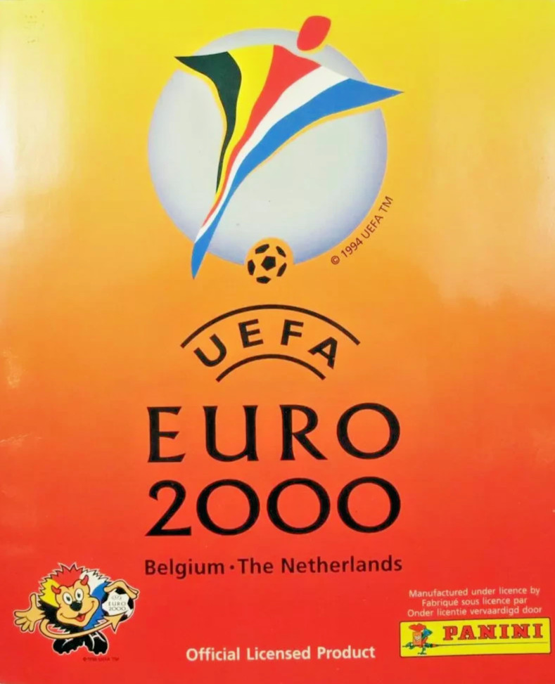 Panini UEFA Euro Belgium-Netherlands 2000 BLACK BACK sticker to choose