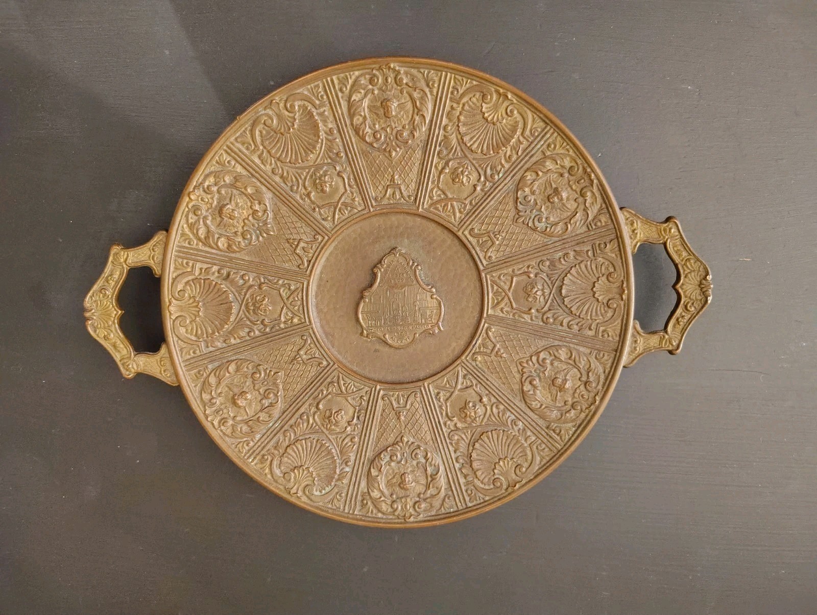 Antique Jennings Brothers Masonic Tray George Washington Alexandria Lodge 22