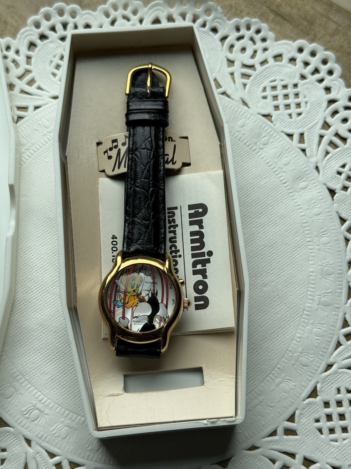 Musical Looney Toons Armitron Collectibles Tweety And Sylvester Watch Vintage