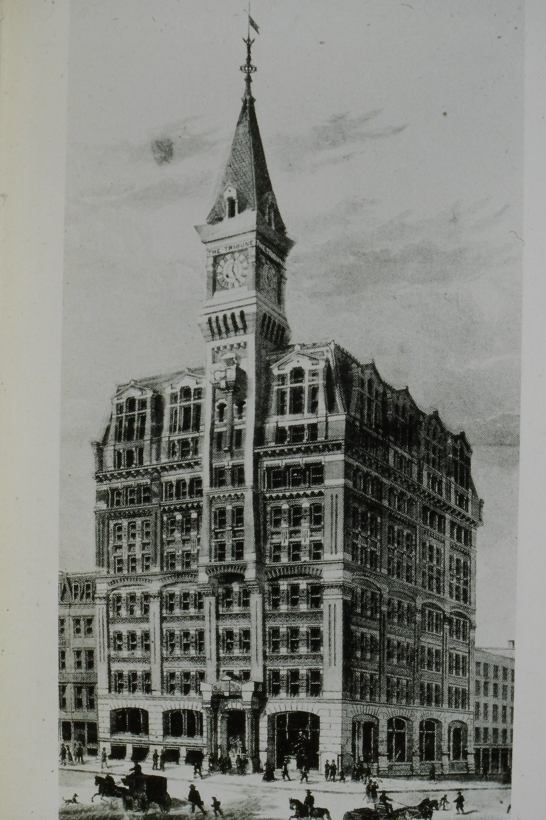 c1880\'s 35mm Slide, Auditorium Building, Adler and Sullivan, Chicago IL Tower