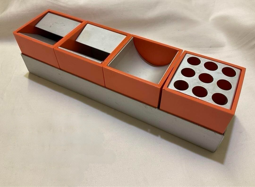 Bruno Munari for Danese Mirano Canarie Desk set 1957 Made in Italy