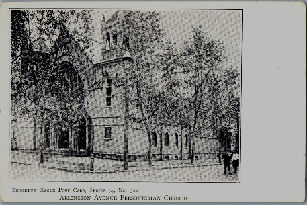 Vintage Postcard 1901-1907 Arlington Ave Presbyterian Church, Brooklyn, New York