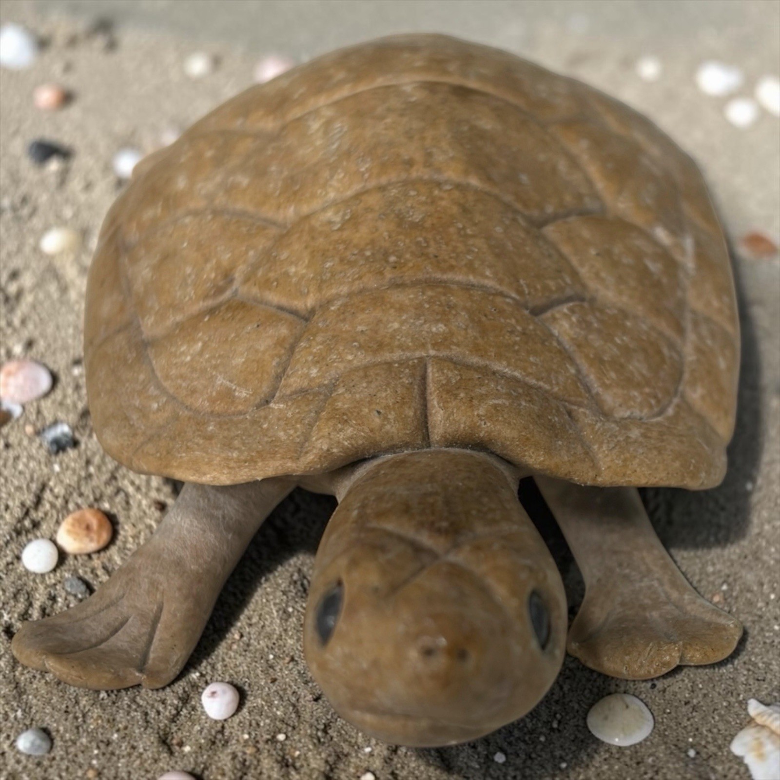 VTG Leather Like Sea Turtle Figure Tortoise Life Like Face Reptile Collectible