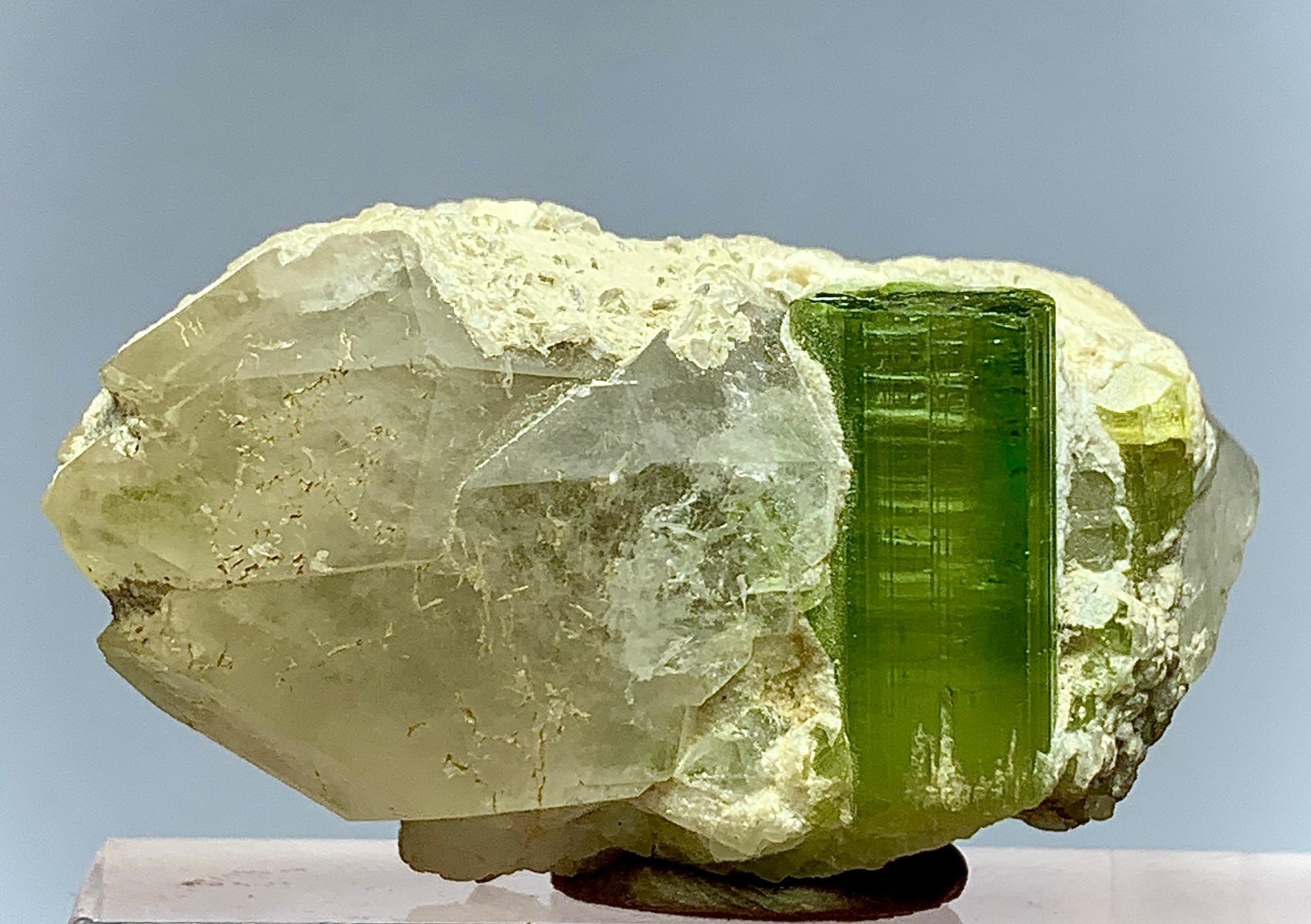 122 Carat Top Quality Green Tourmaline Crystal From Afghanistan
